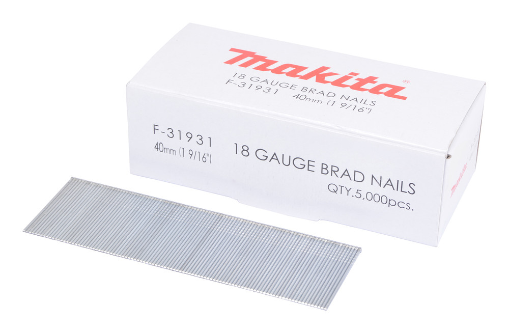 Clous tête homme mini brads 18 Ga galvanisés, pour cloueurs pneumatiques (DBN500, SKN12, NT45A, IM50) Makita
