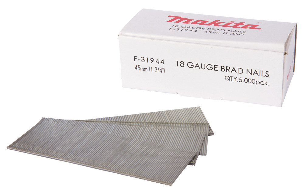 Clous tête homme mini brads 18 Ga galvanisés, pour cloueurs pneumatiques (DBN500, SKN12, NT45A, IM50) Makita