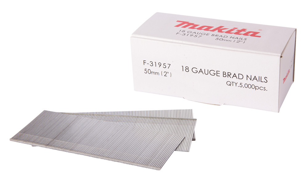 Clous tête homme mini brads 18 Ga galvanisés, pour cloueurs pneumatiques (DBN500, SKN12, NT45A, IM50) Makita