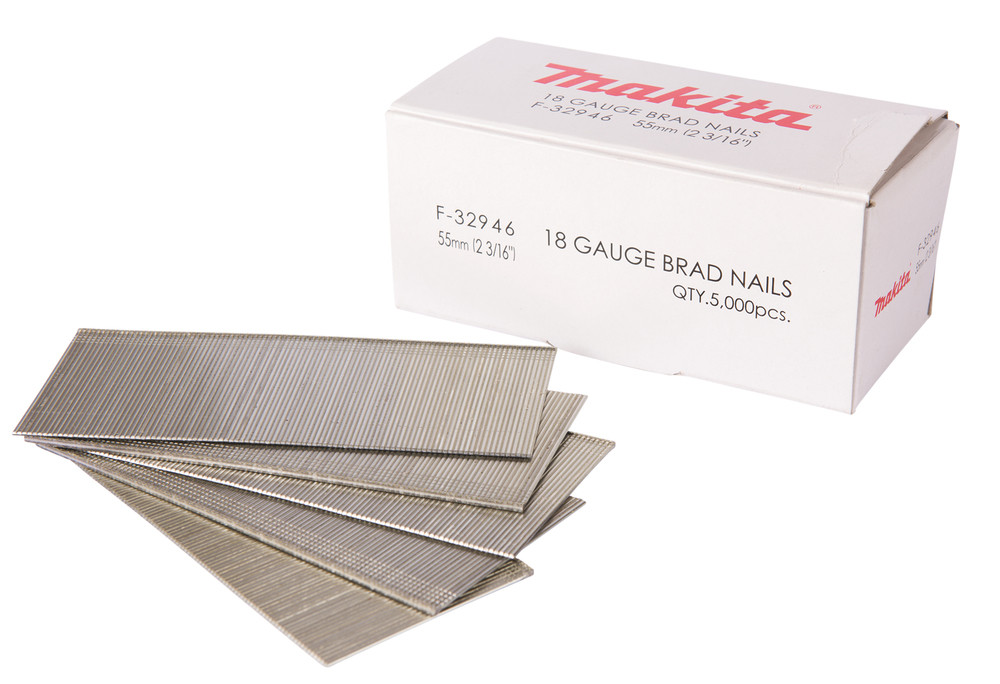 Clous tête homme mini brads 18 Ga galvanisés, pour cloueurs pneumatiques (DBN500, SKN12, NT45A, IM50) Makita