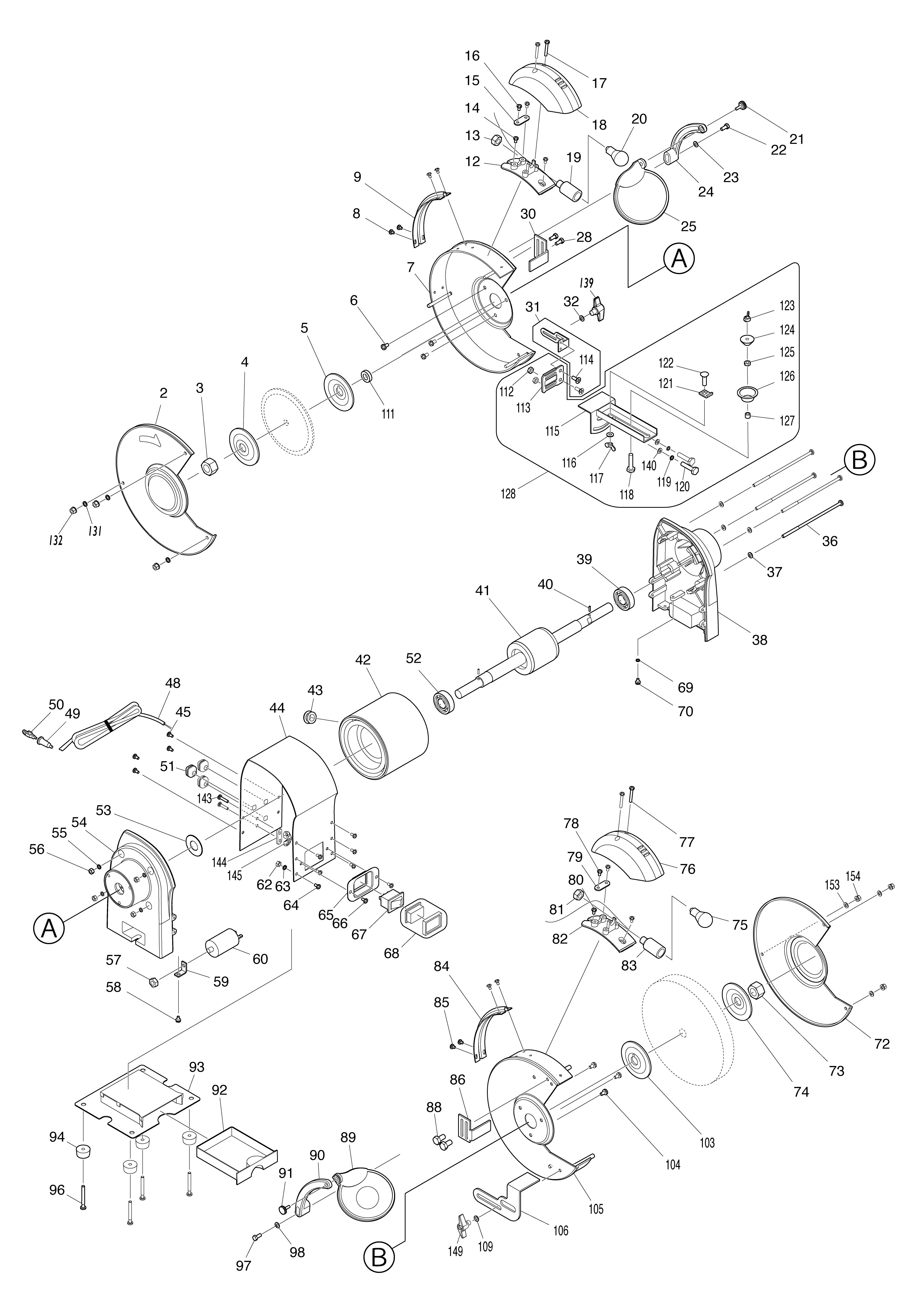 Vue éclatée Makita GB602W#01
