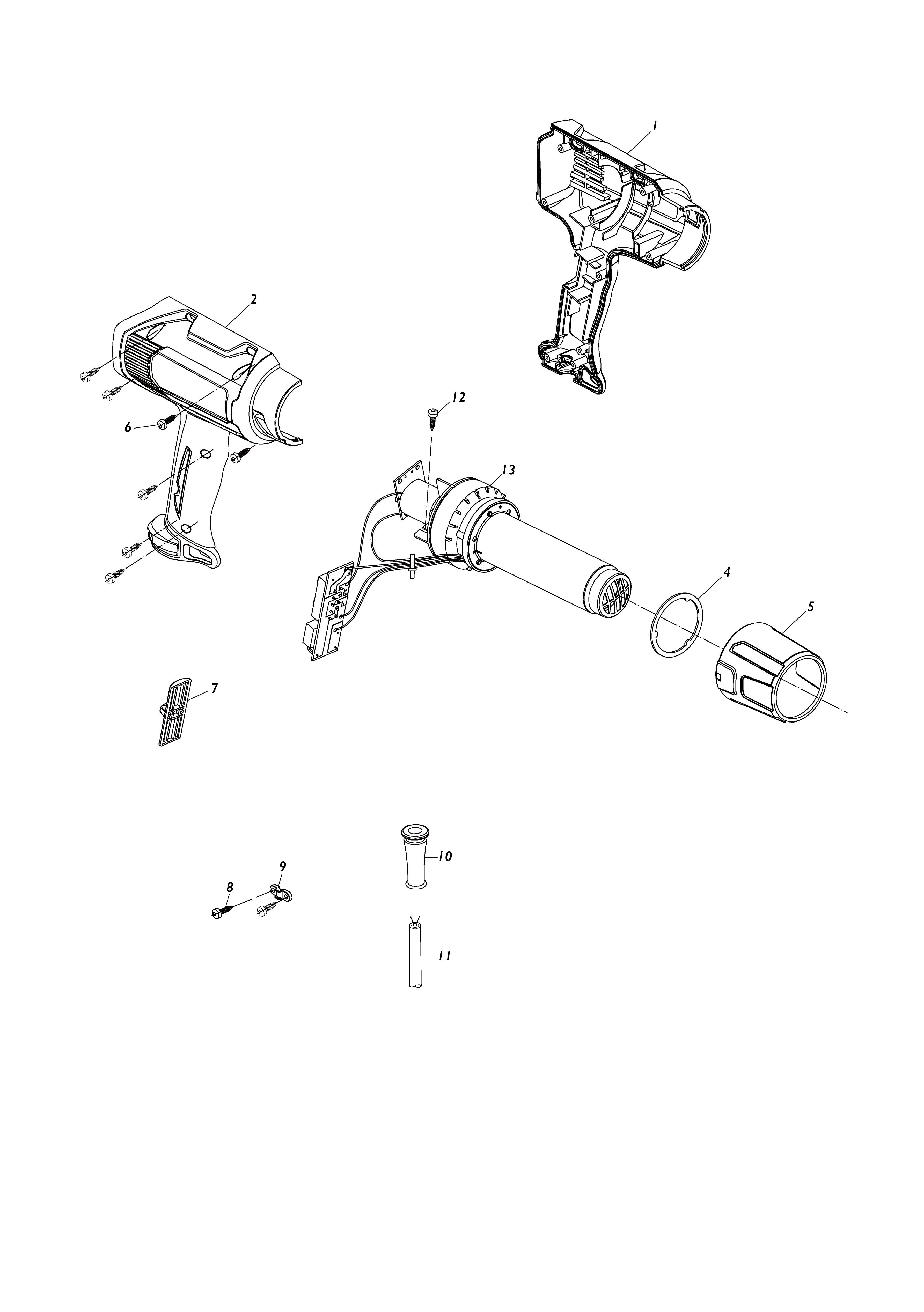Vue éclatée Makita HG5030#01
