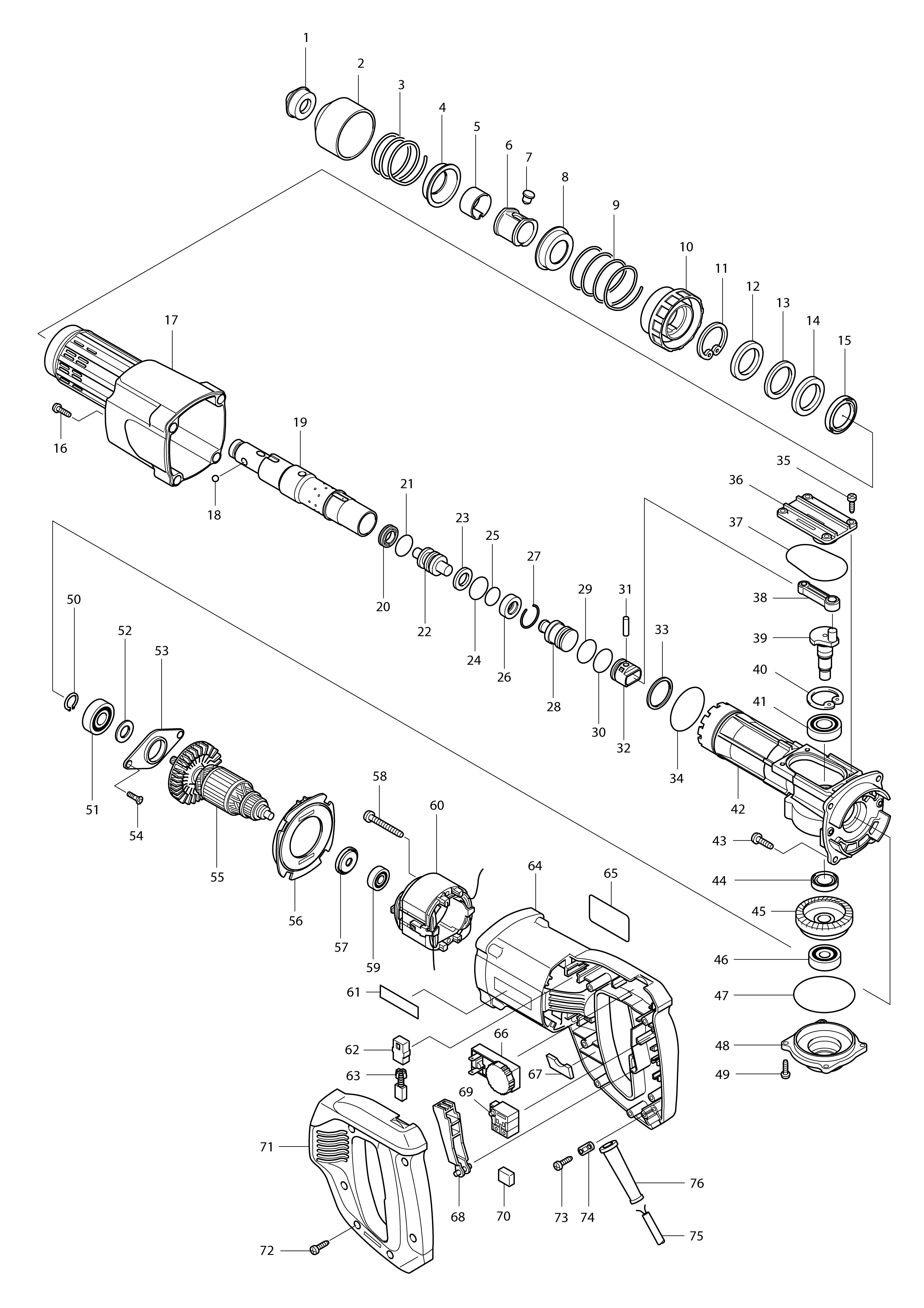 Vue éclatée Makita HK0500#01