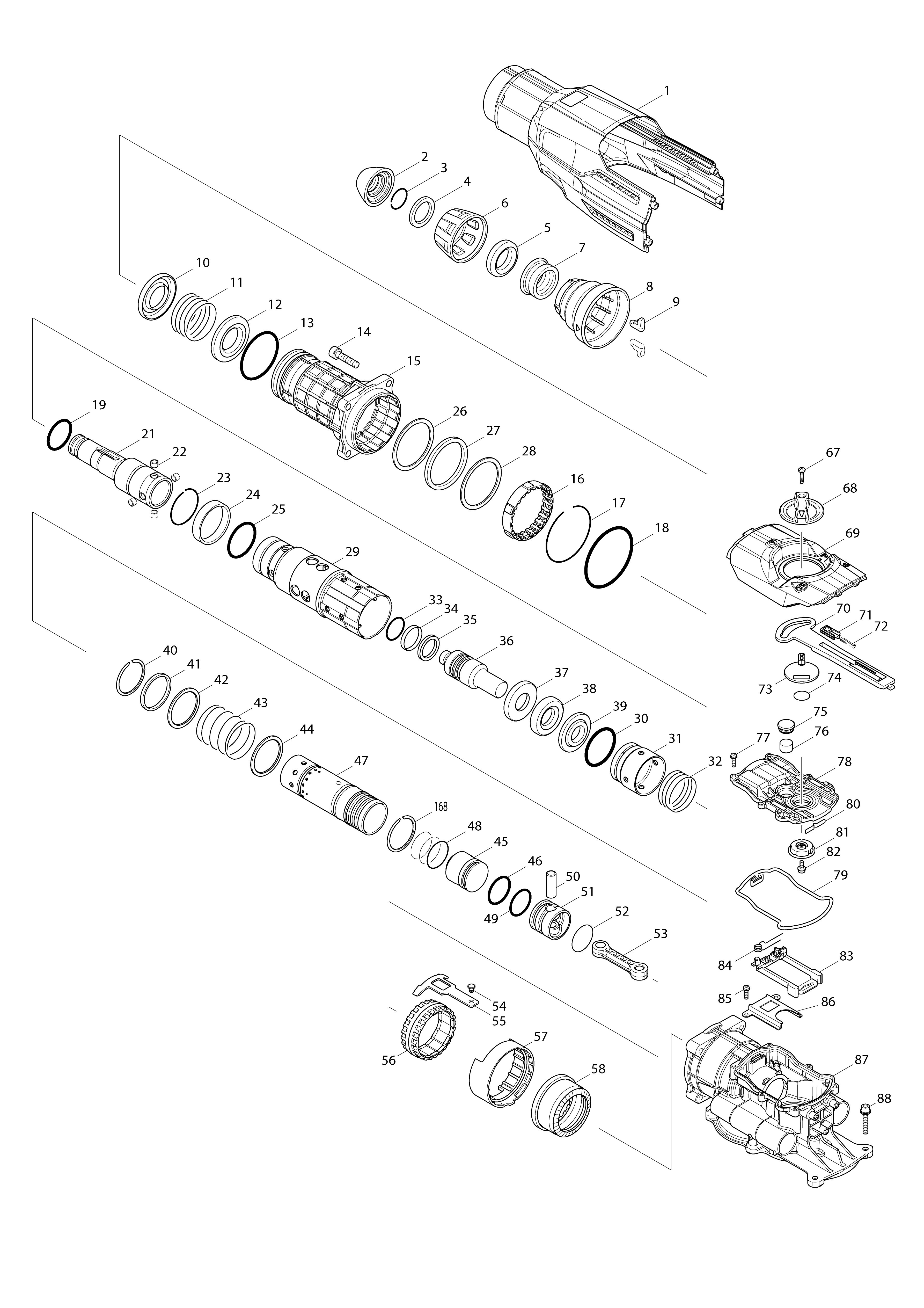 Vue éclatée Makita HR5212C#01