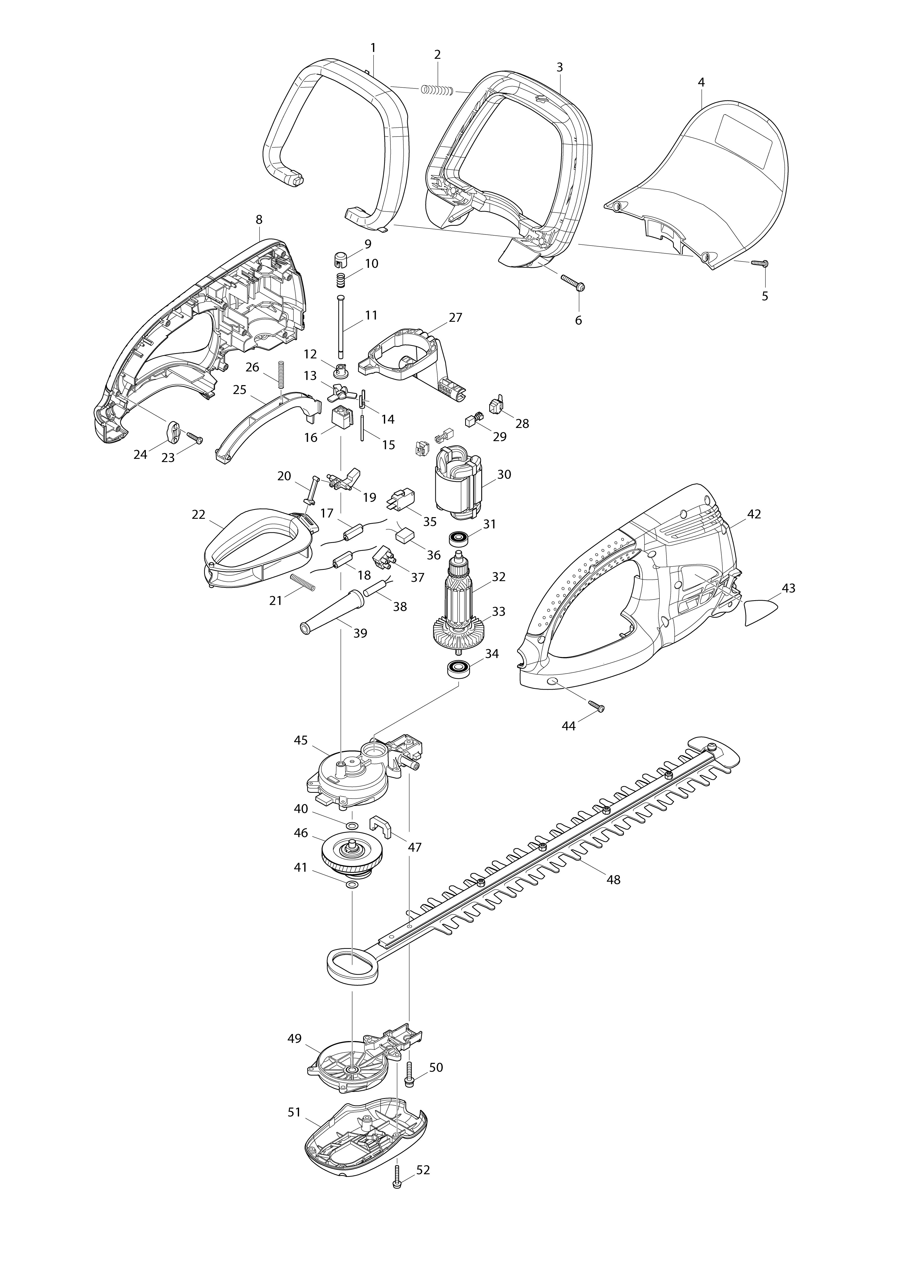 Vue éclatée Makita HT-345#01