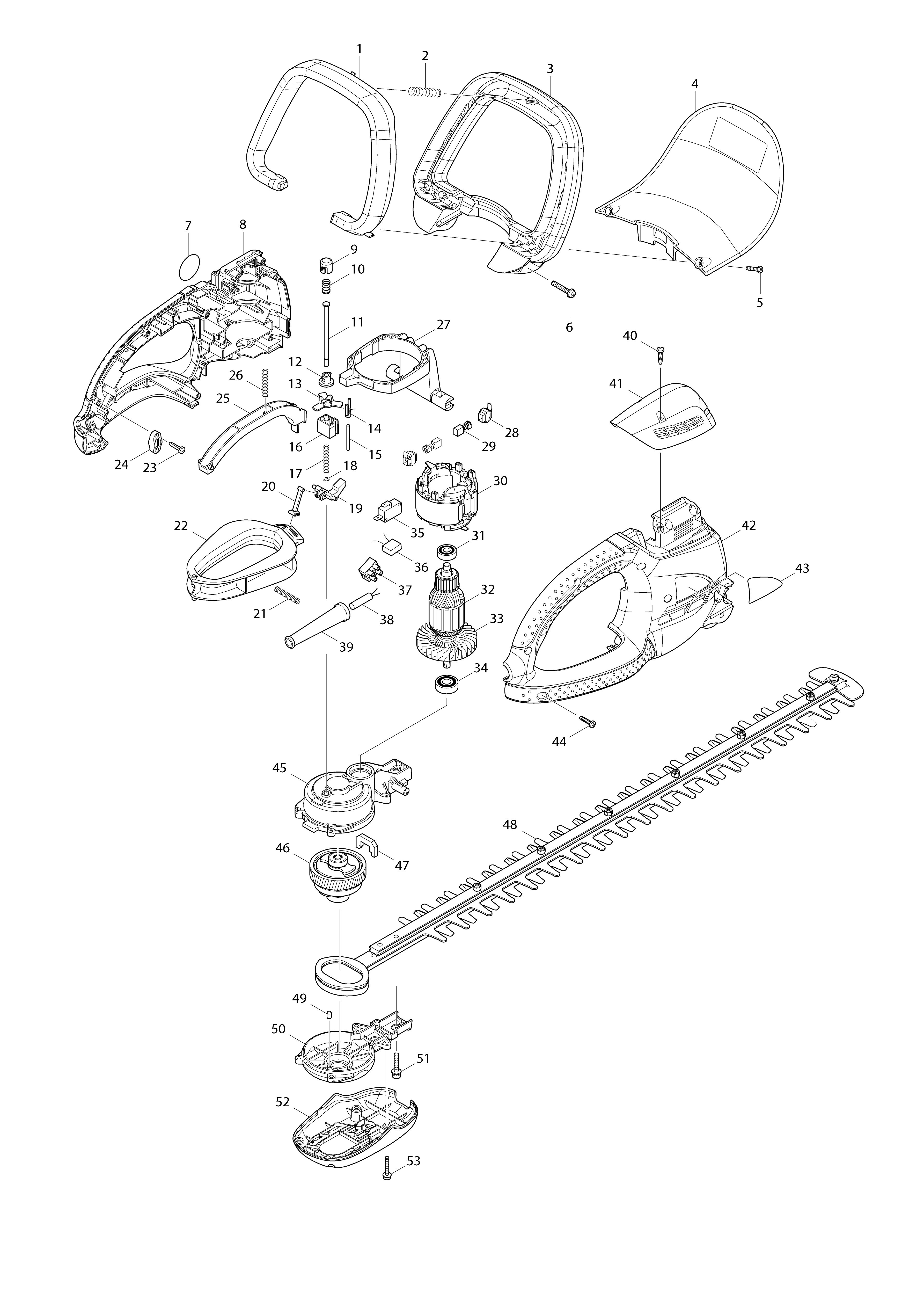 Vue éclatée Makita HT-5510#01