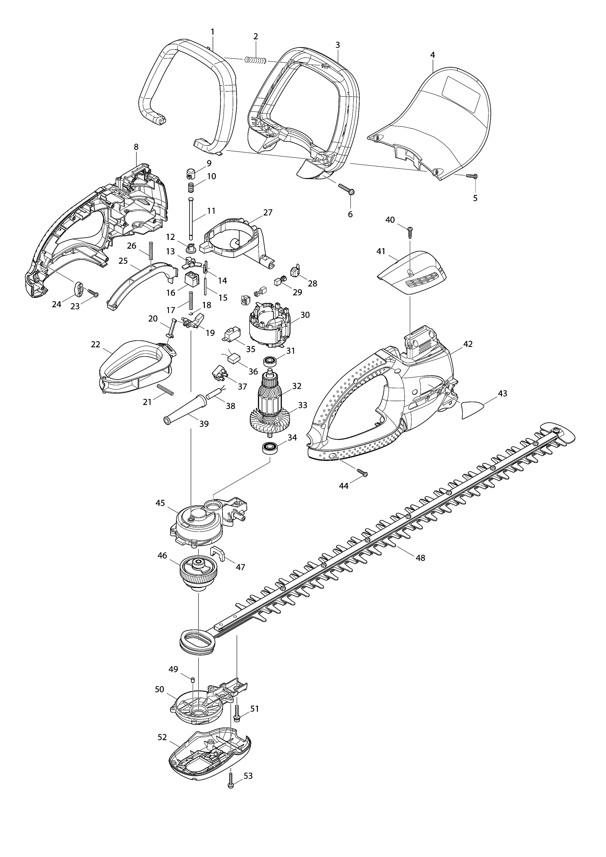 Vue éclatée Makita HT-7510#01