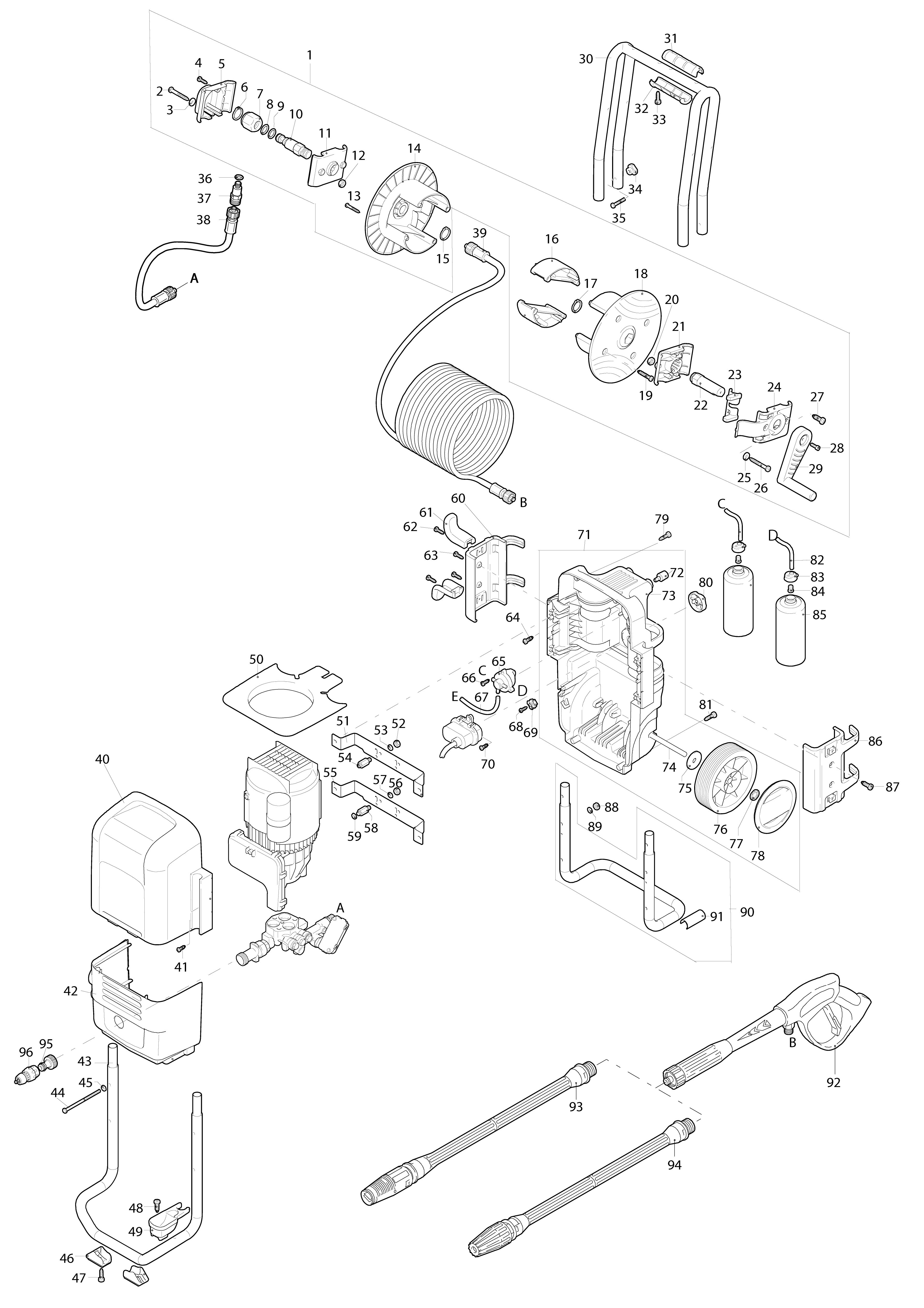 Vue éclatée Makita HW140#01