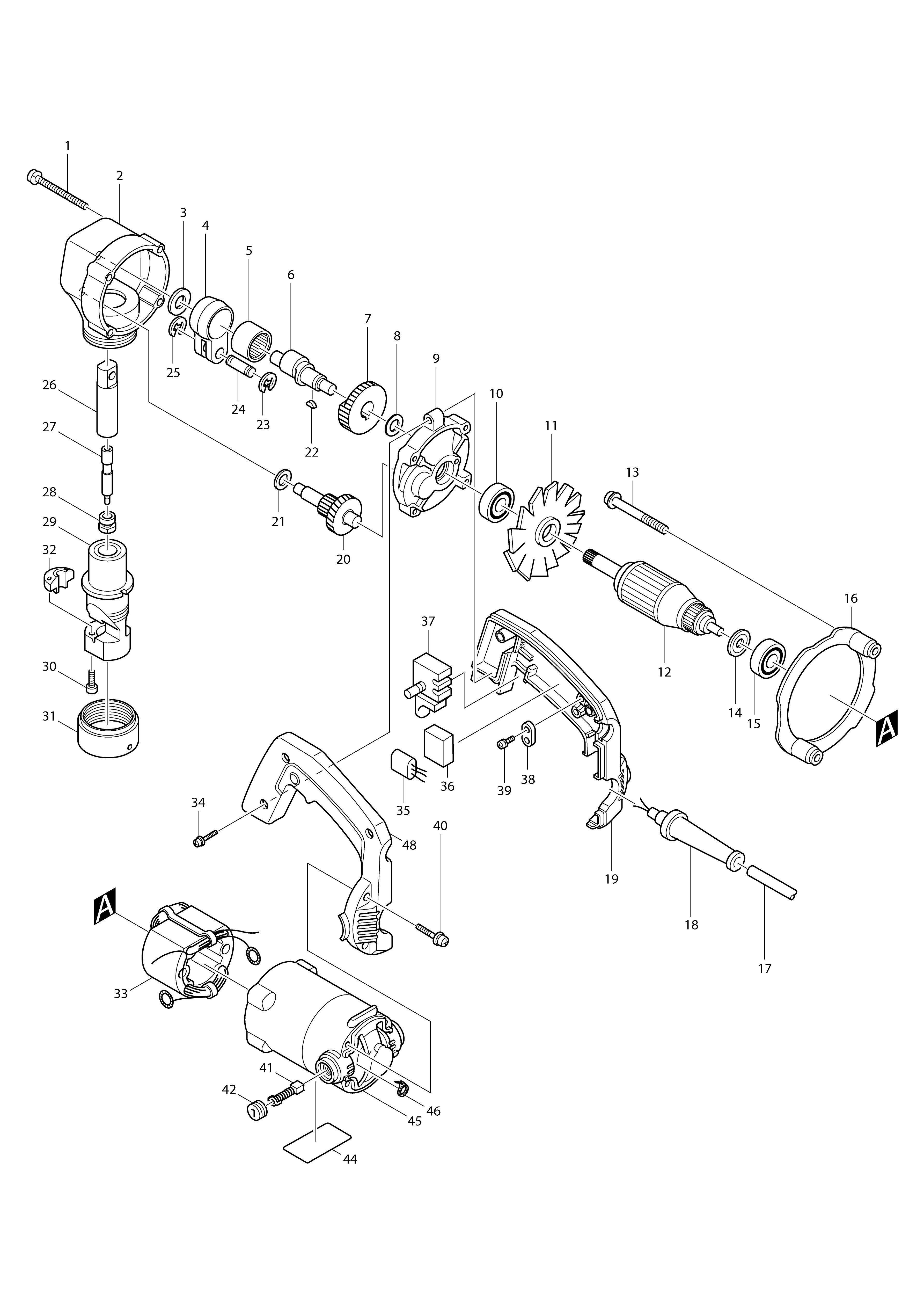 Vue éclatée Makita JN3200#01