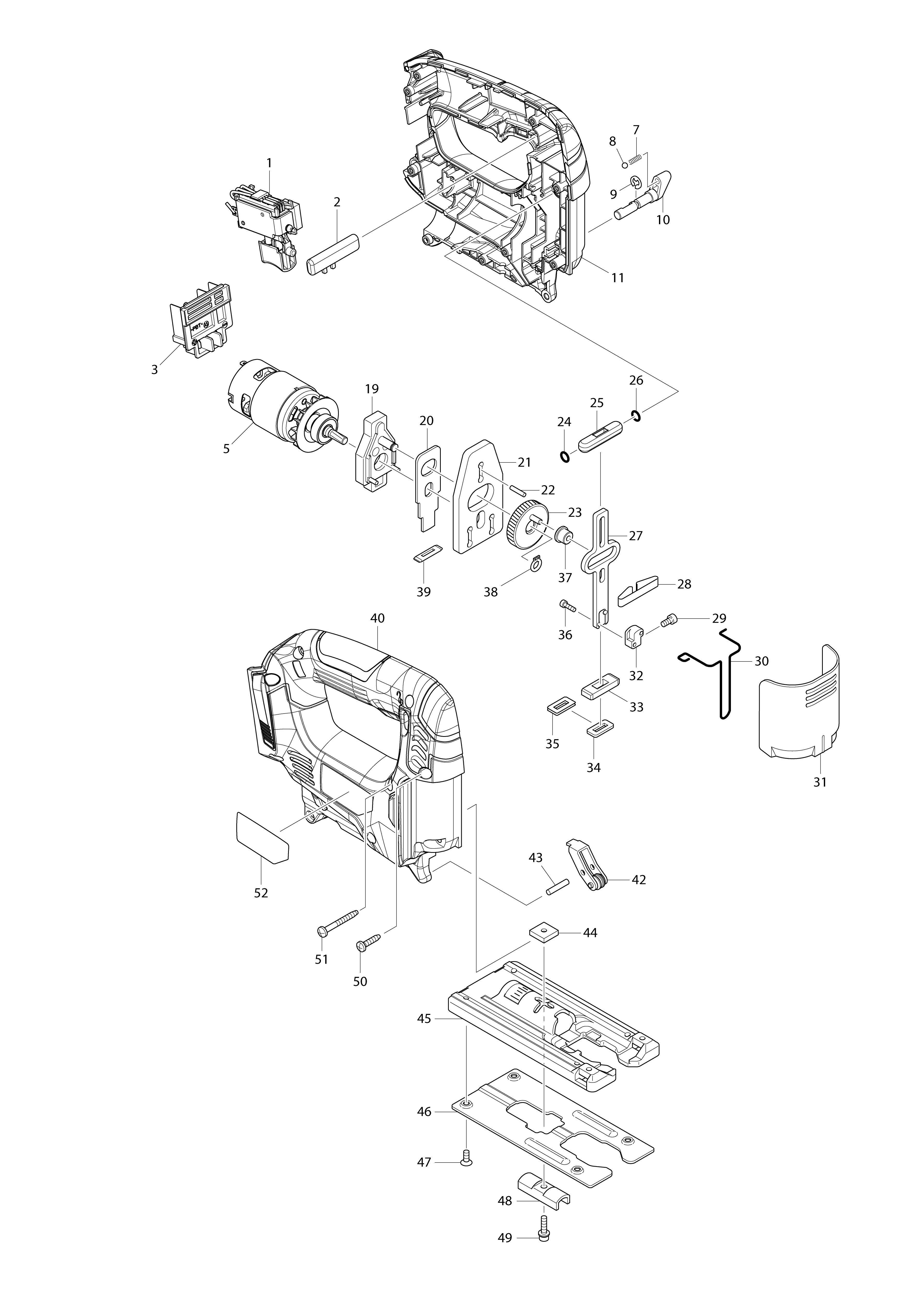 Vue éclatée Makita JV183D#01