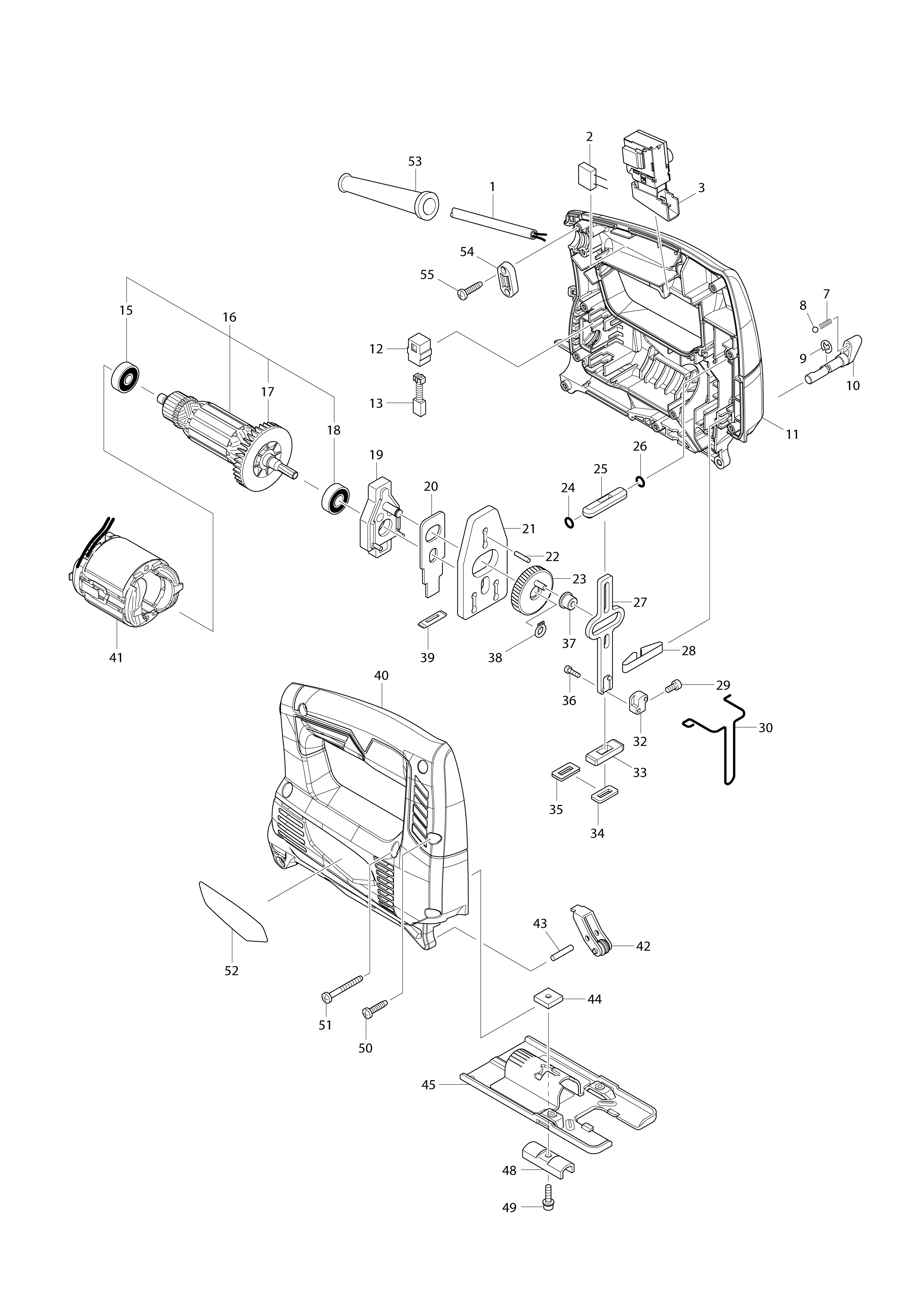 Vue éclatée Makita M4301#01