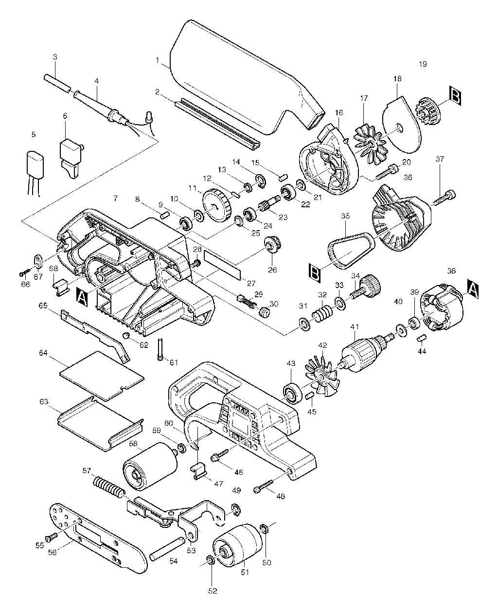  PIECE DETACHEES PONCEUSE MAKITA M992