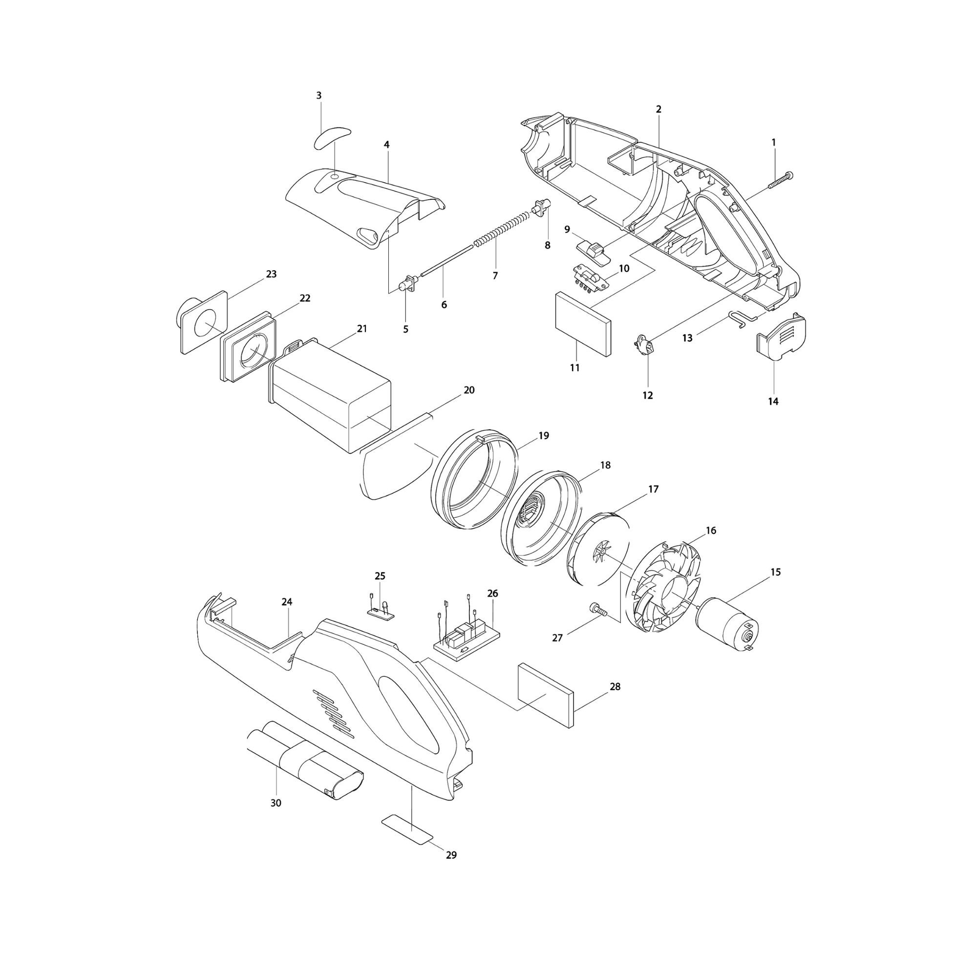 Vue éclatée Makita 4072 #01