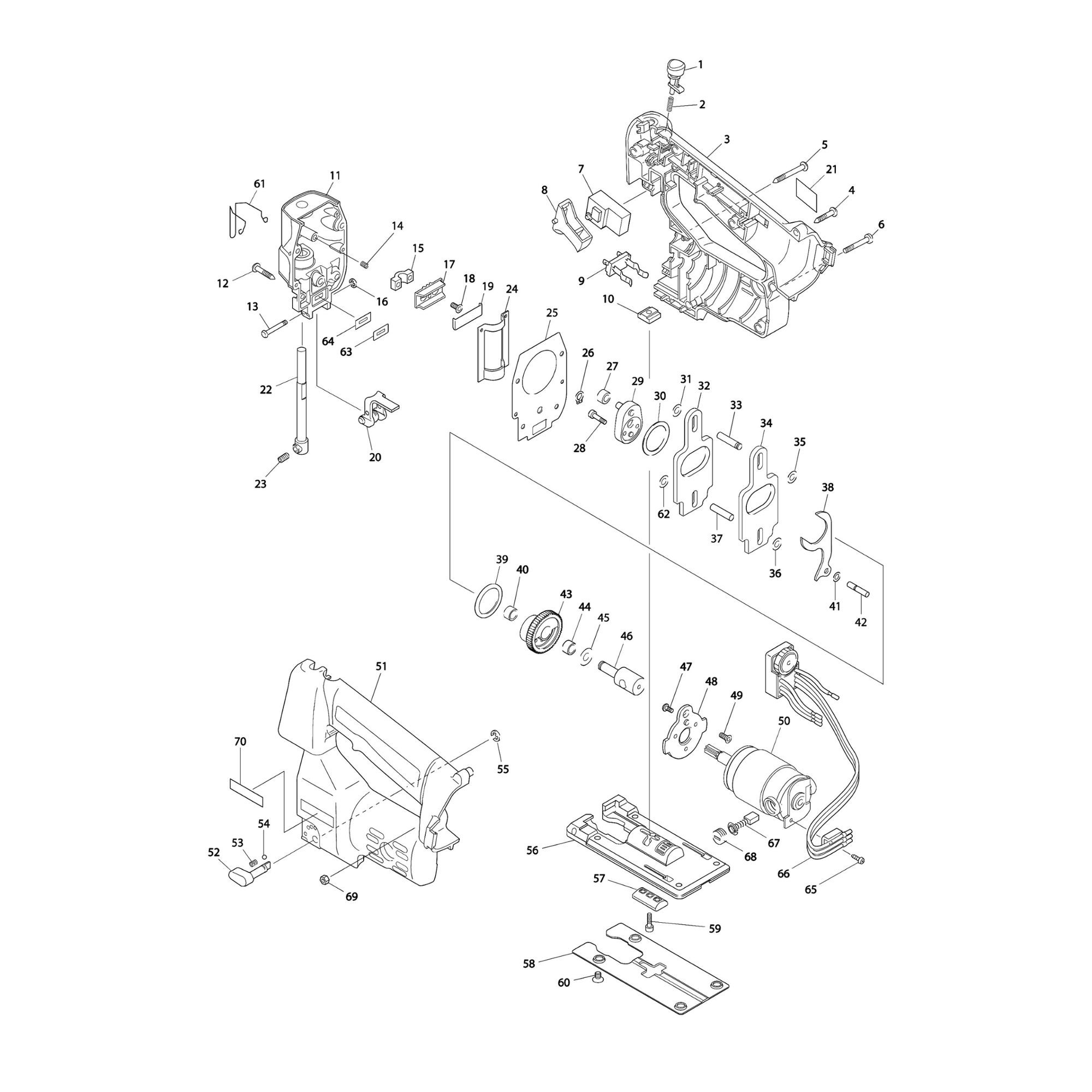 Vue éclatée Makita 4331 #01