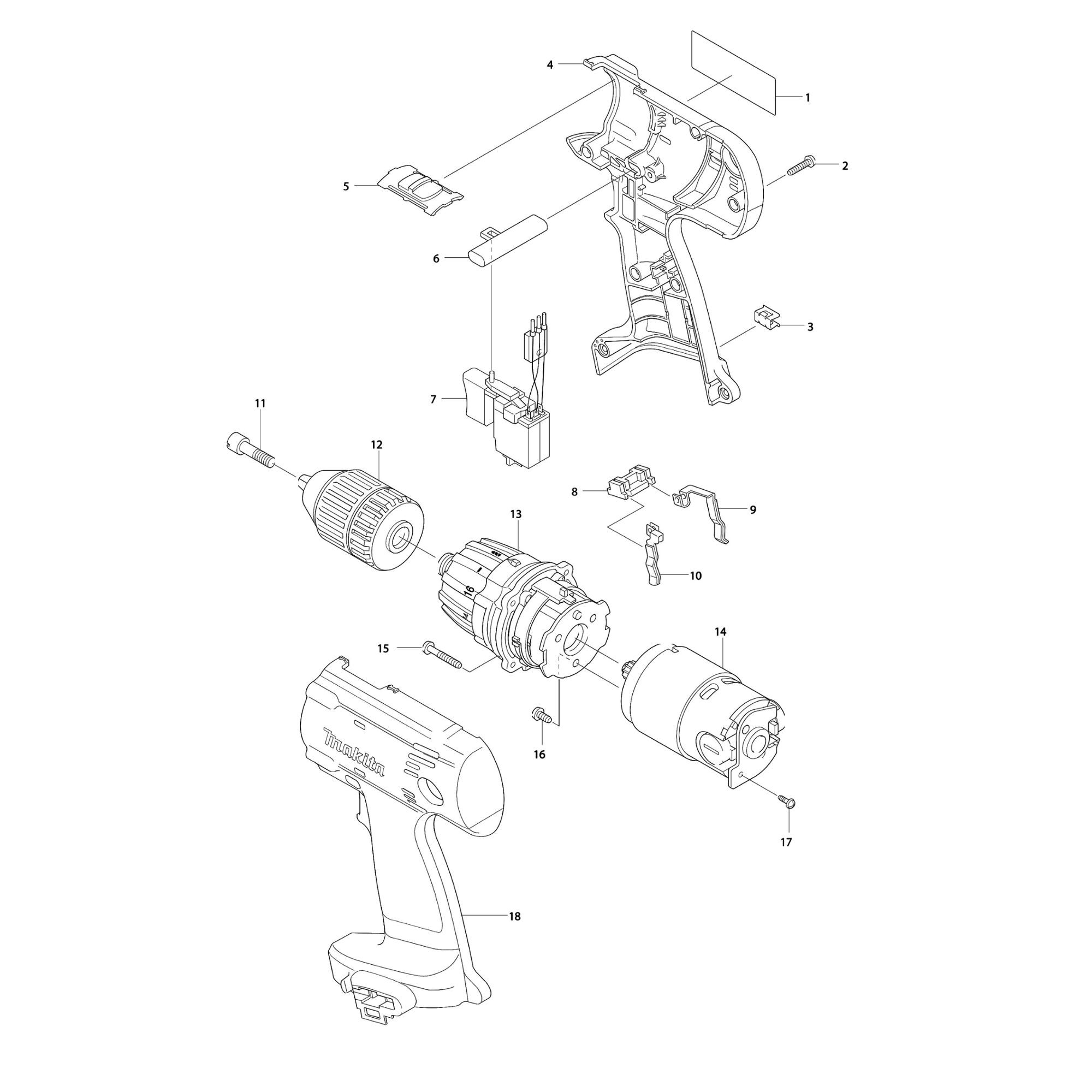 Vue éclatée Makita 6336 #01