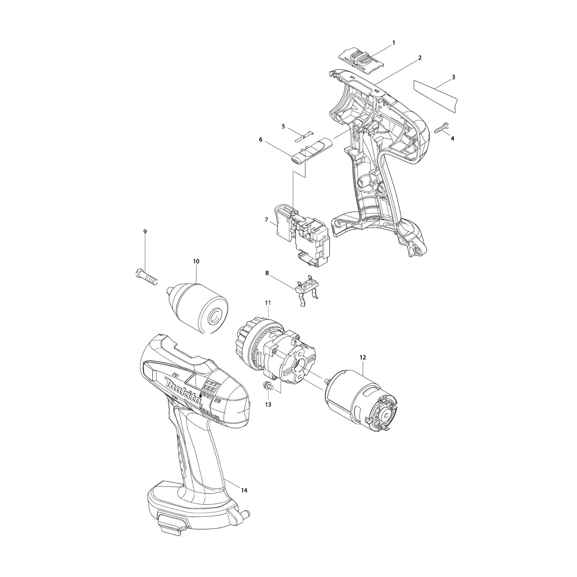 Vue éclatée Makita 6391 #01
