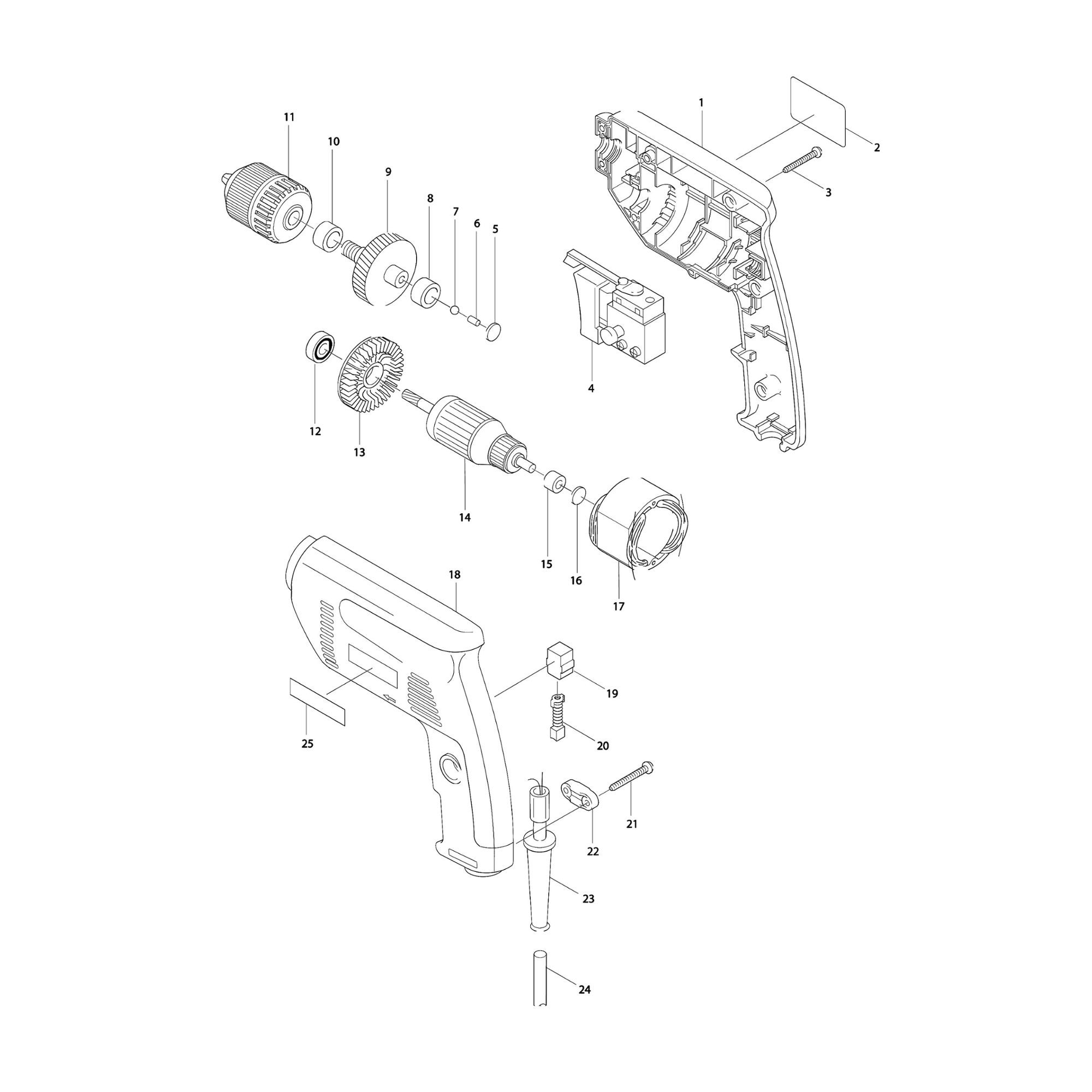 Vue éclatée Makita 6410 #01