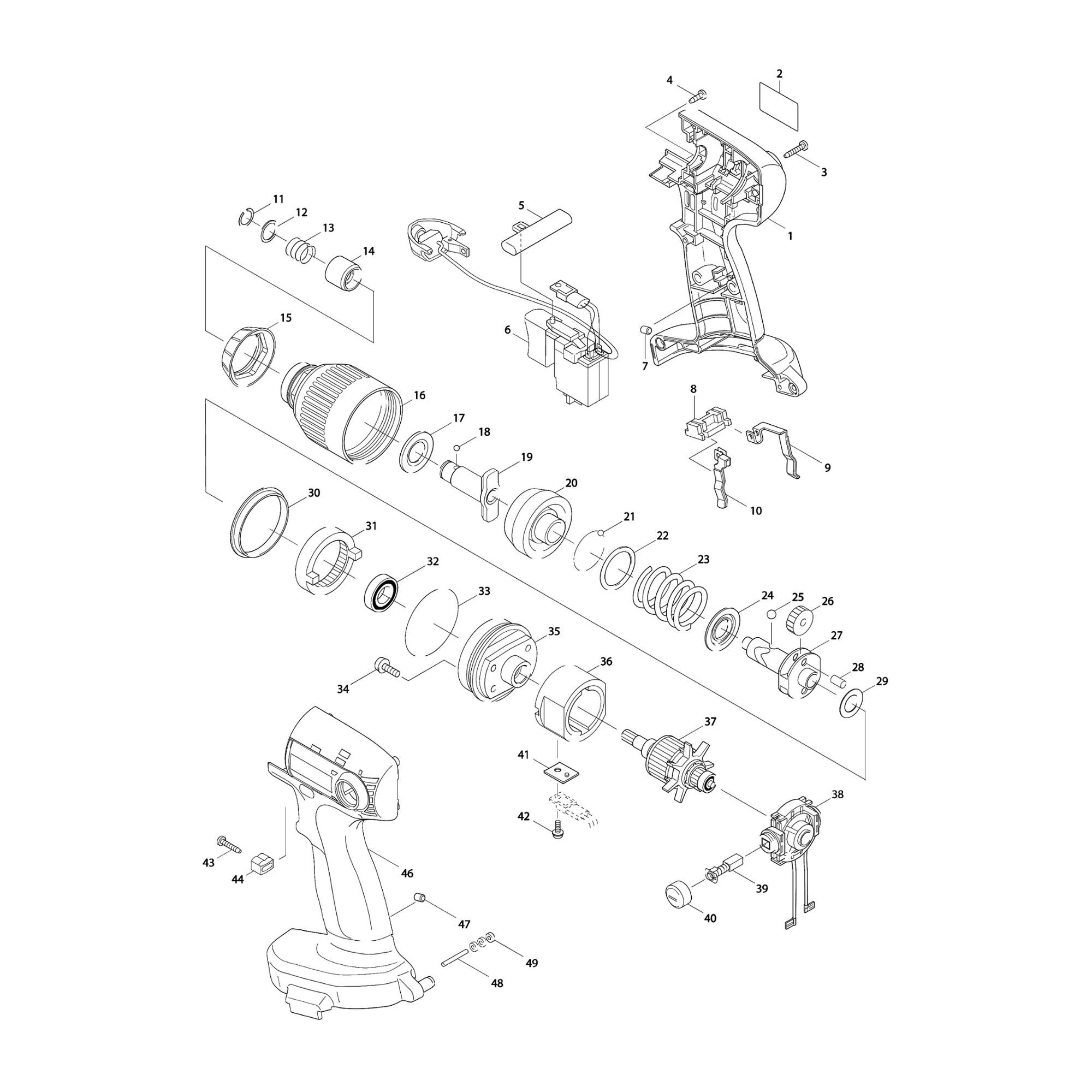 Vue éclatée Makita 6936F #01