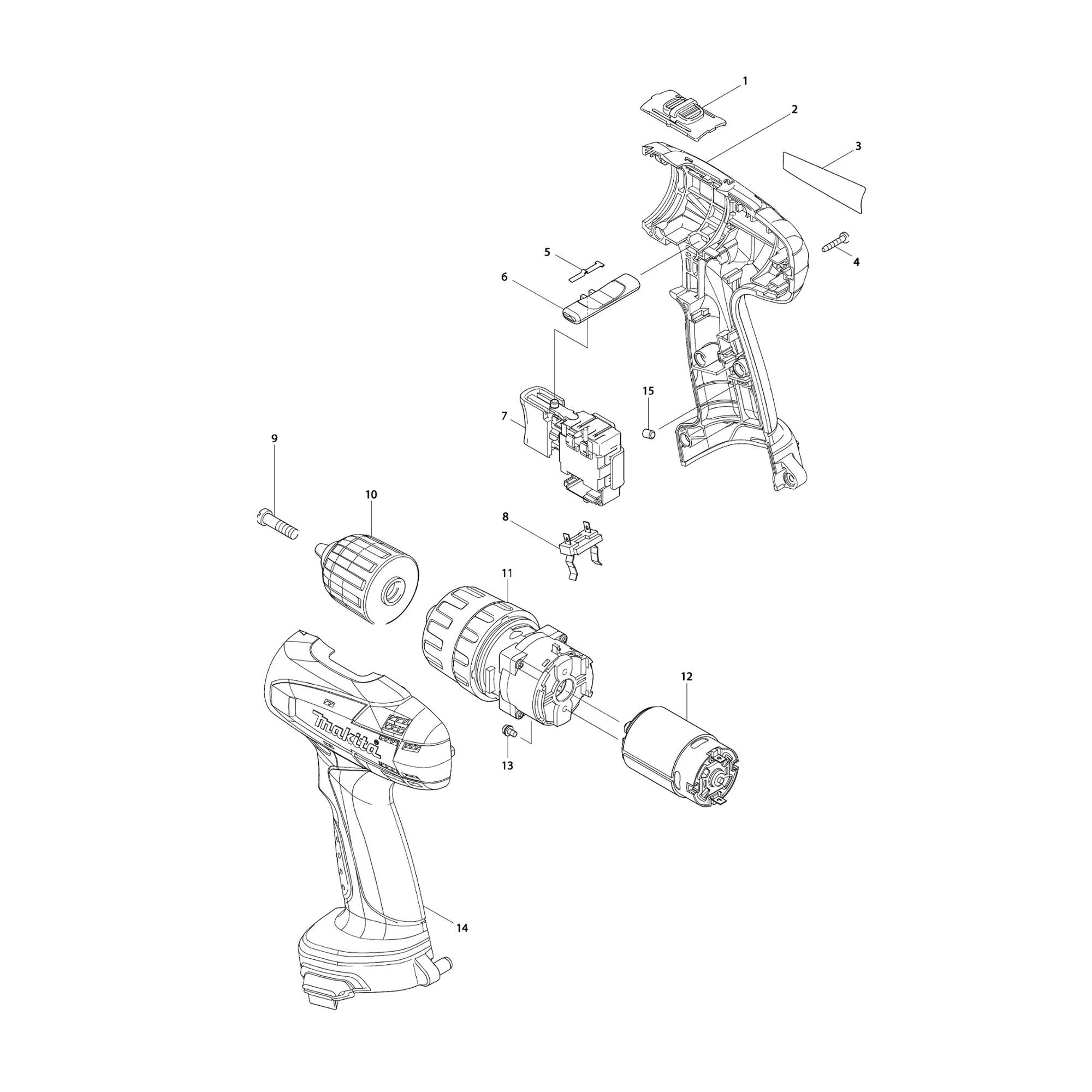 Vue éclatée Makita 8271 #01