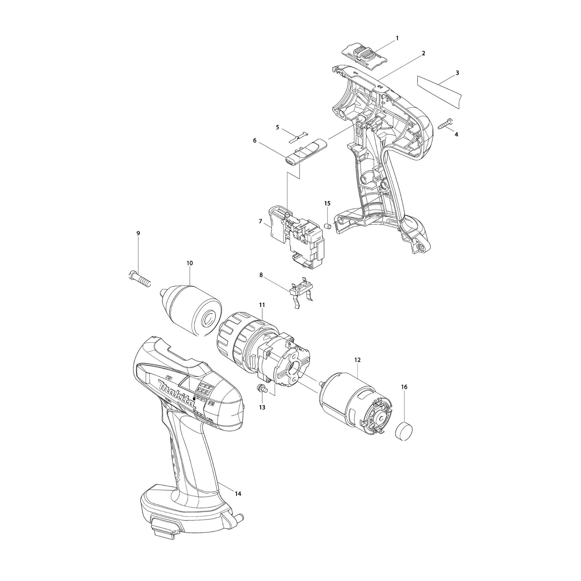 Vue éclatée Makita 8391 #01