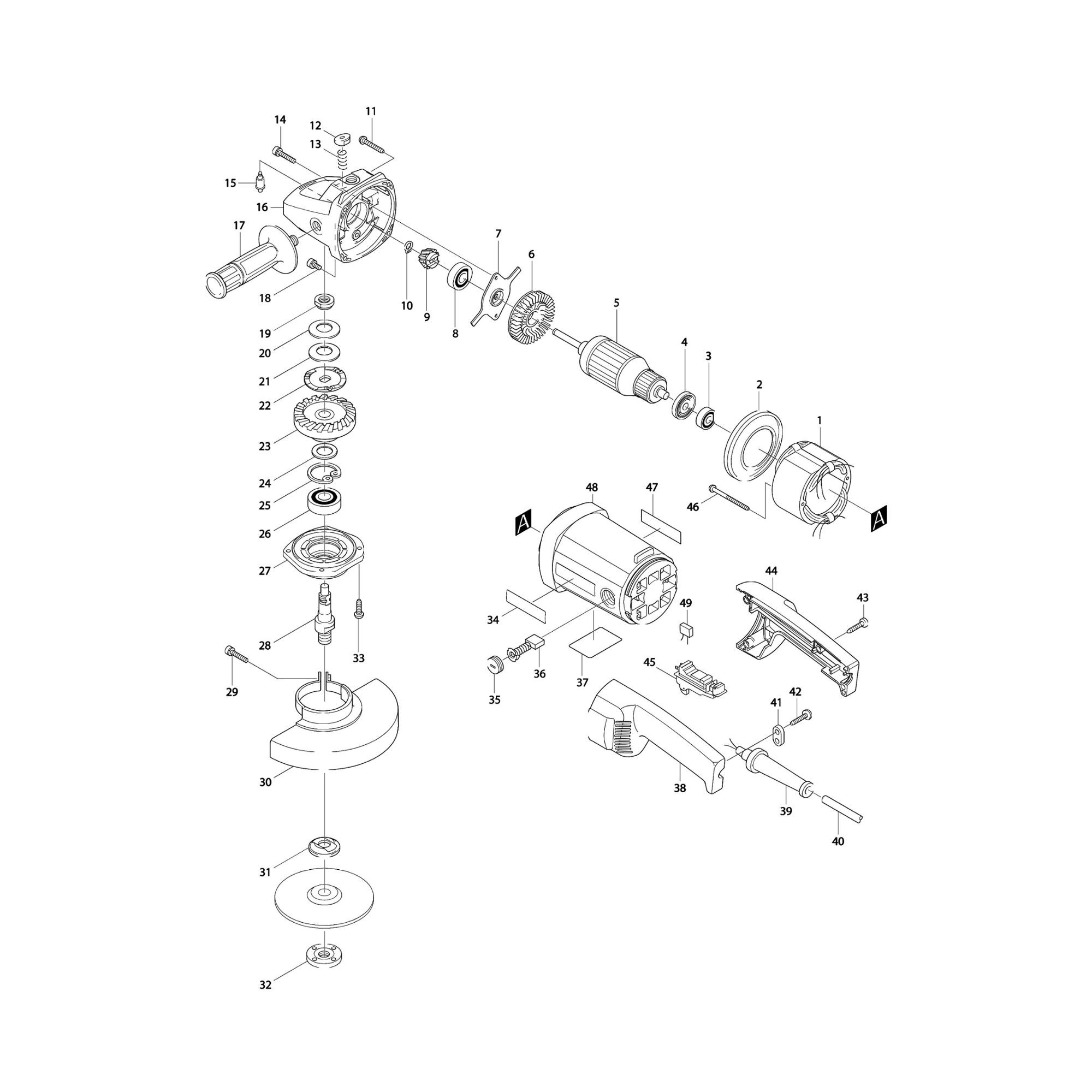 Vue éclatée Makita 9059F #01