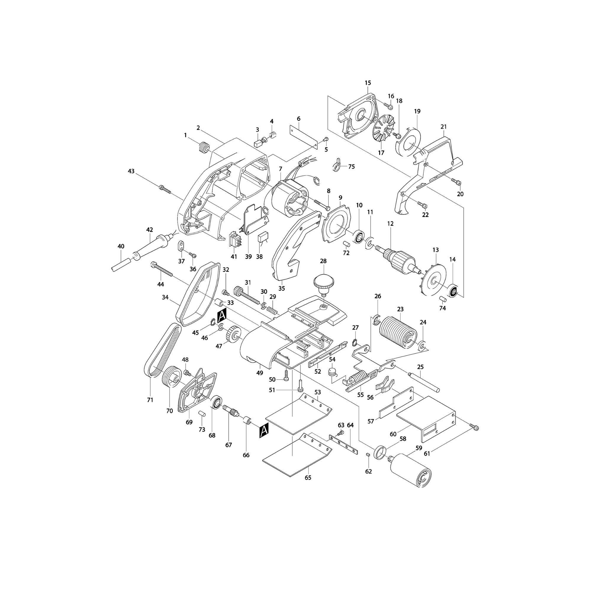 Vue éclatée Makita 9402 #01