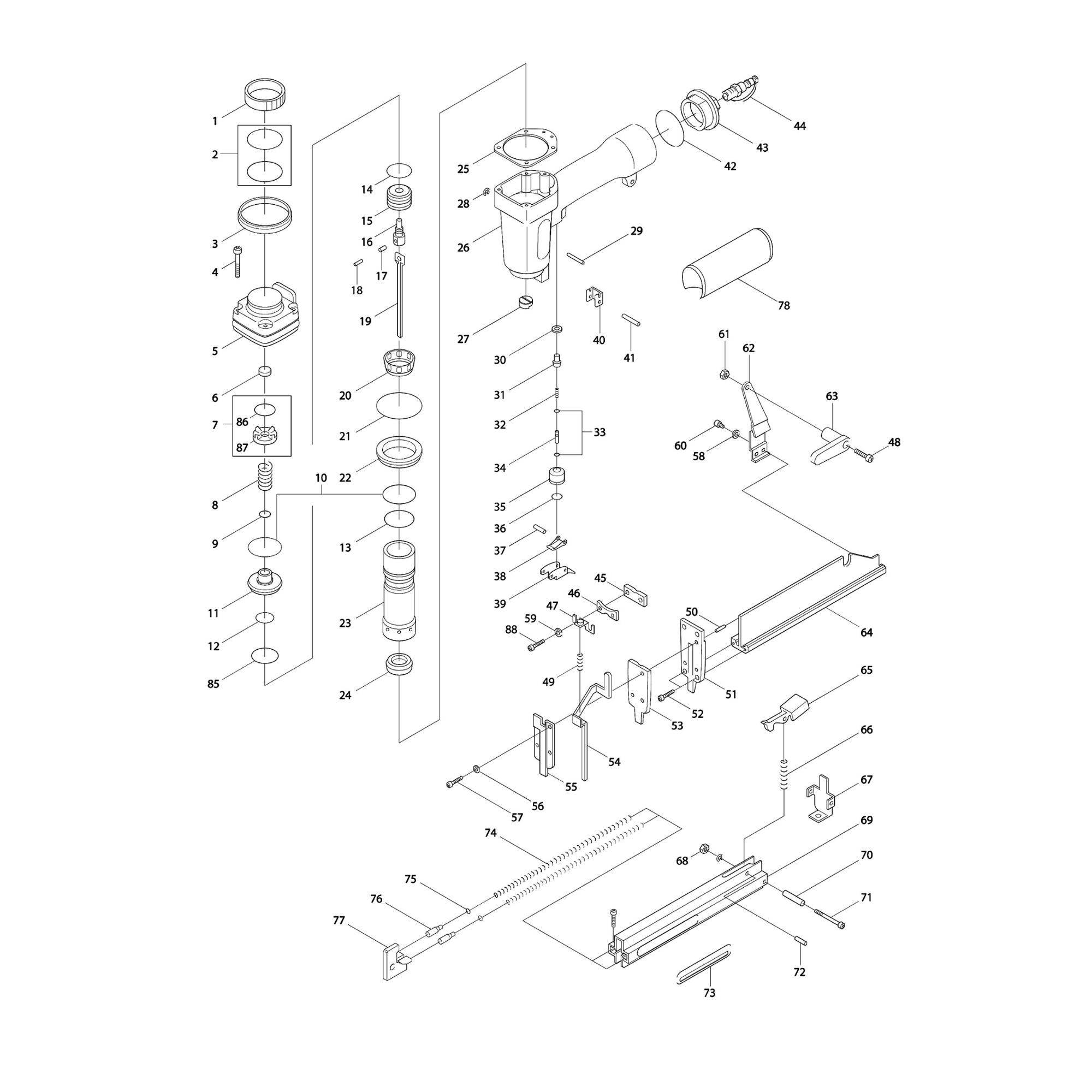 Vue éclatée Makita AT638 #01