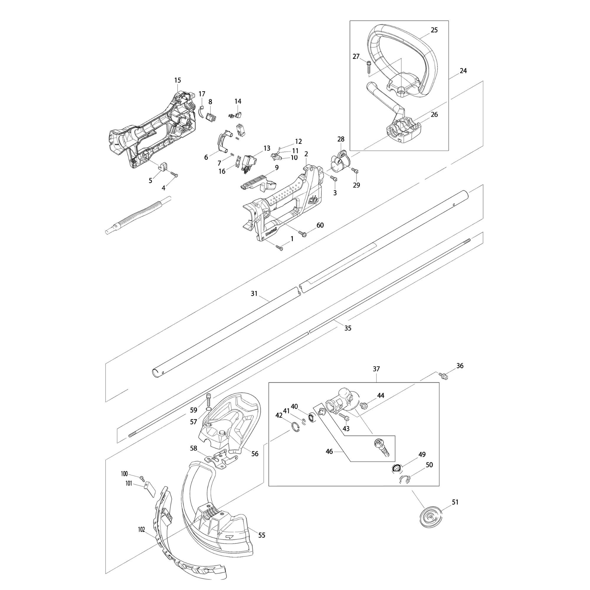 Vue éclatée Makita BBC300 #01