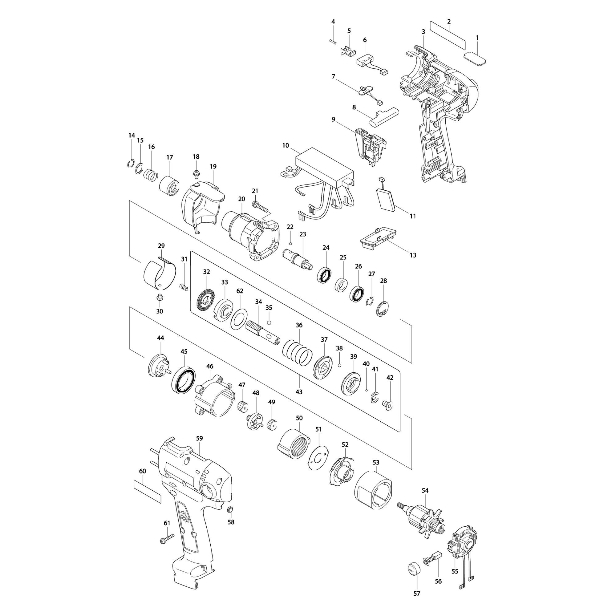 Vue éclatée Makita BFT122FZ #01