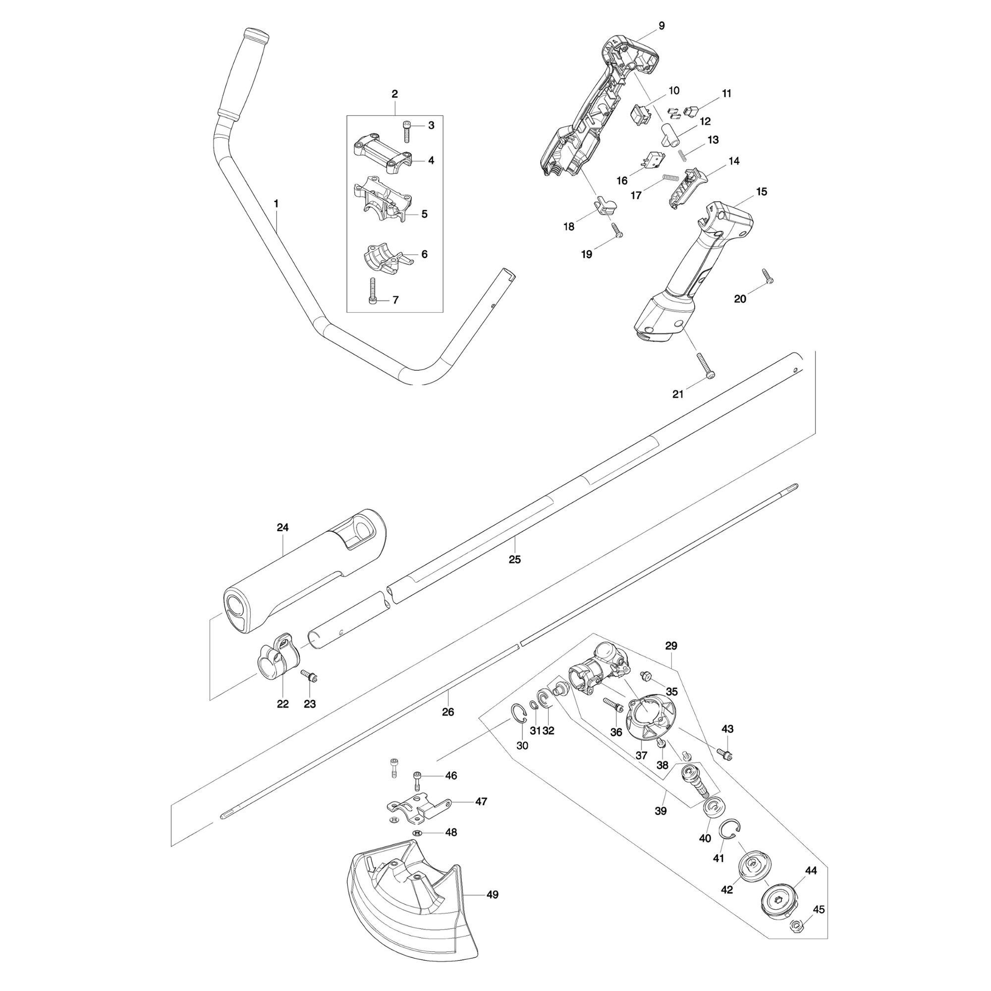 Vue éclatée Makita DUR361 #01