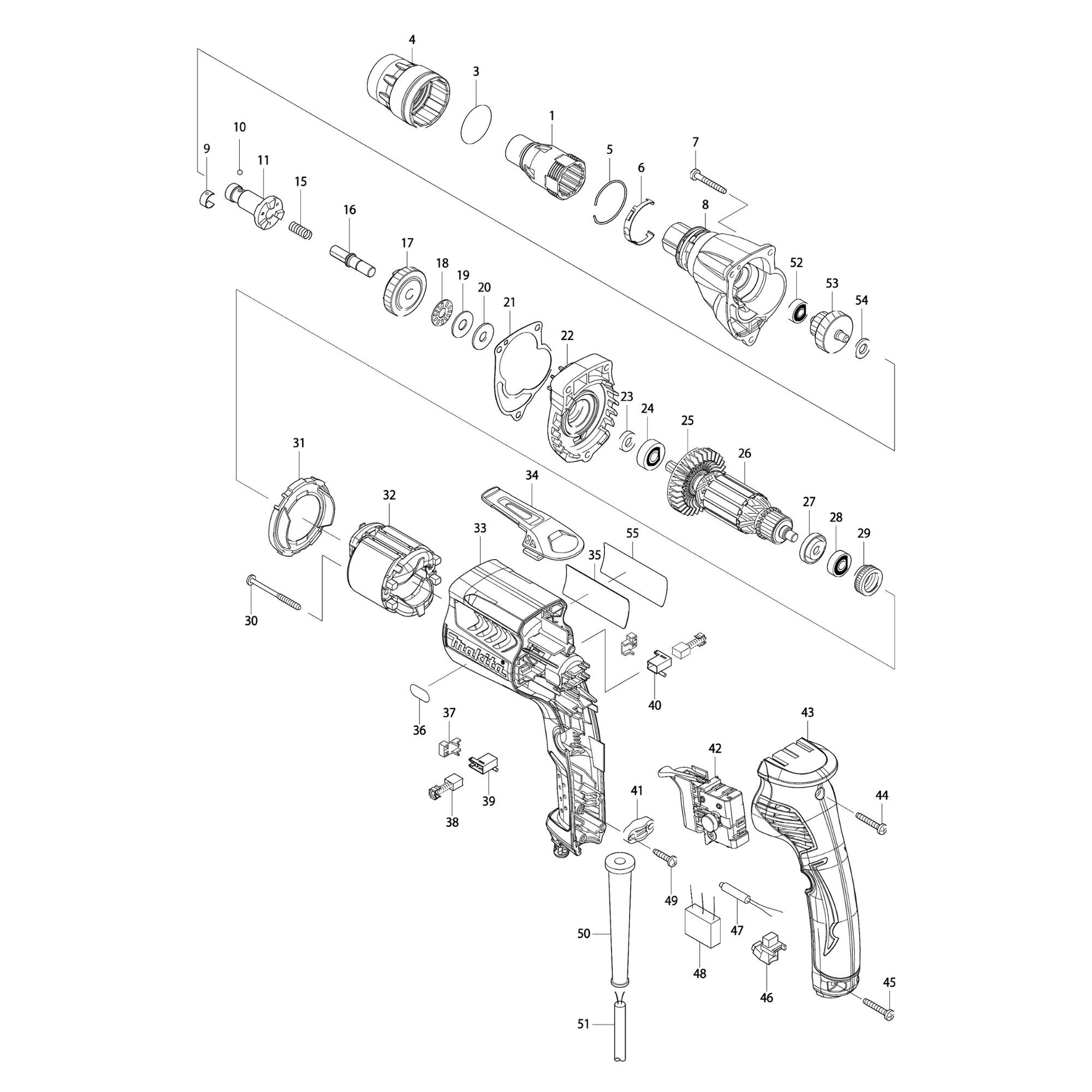 Vue éclatée Makita FS2500K #01