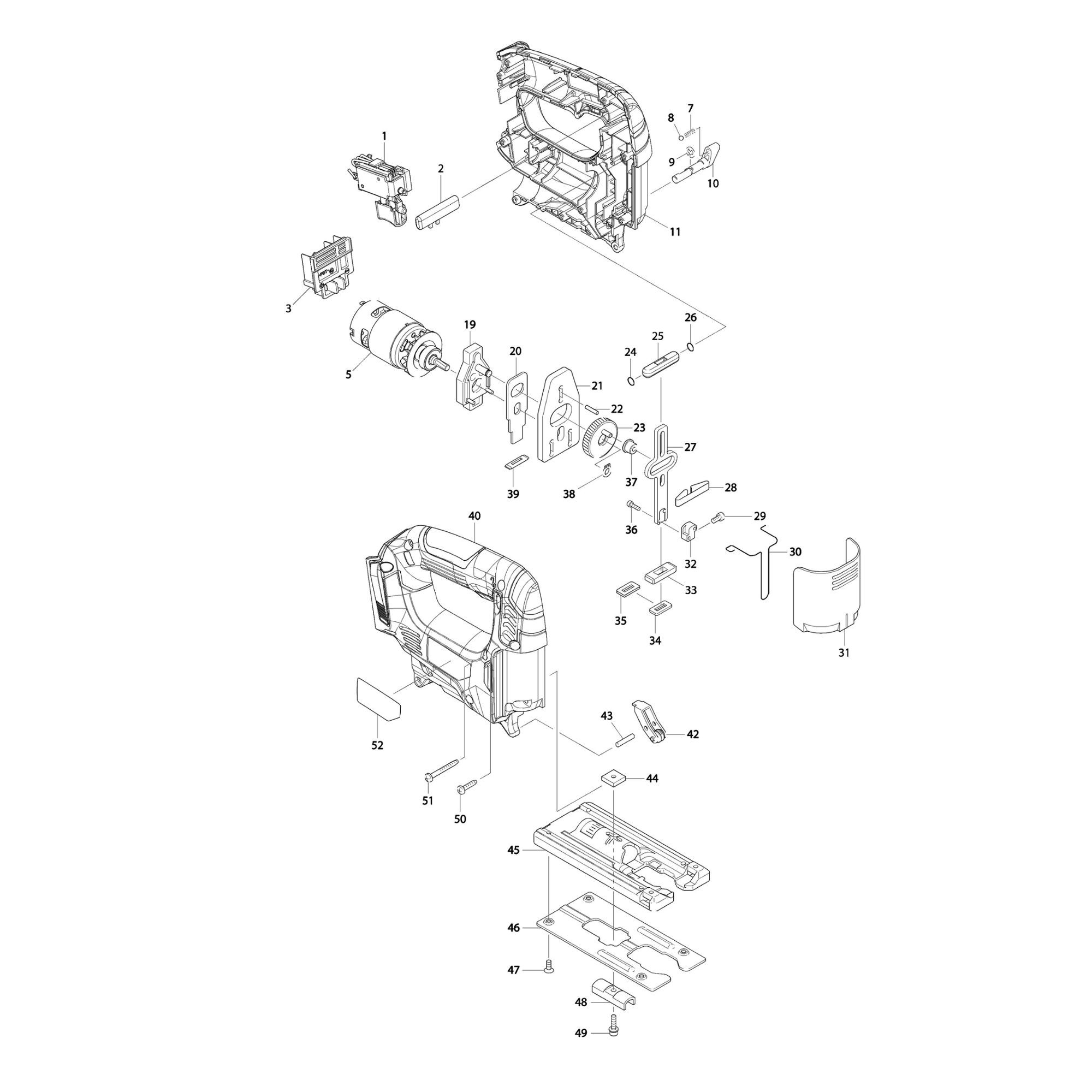 Vue éclatée Makita JV183DZ #01