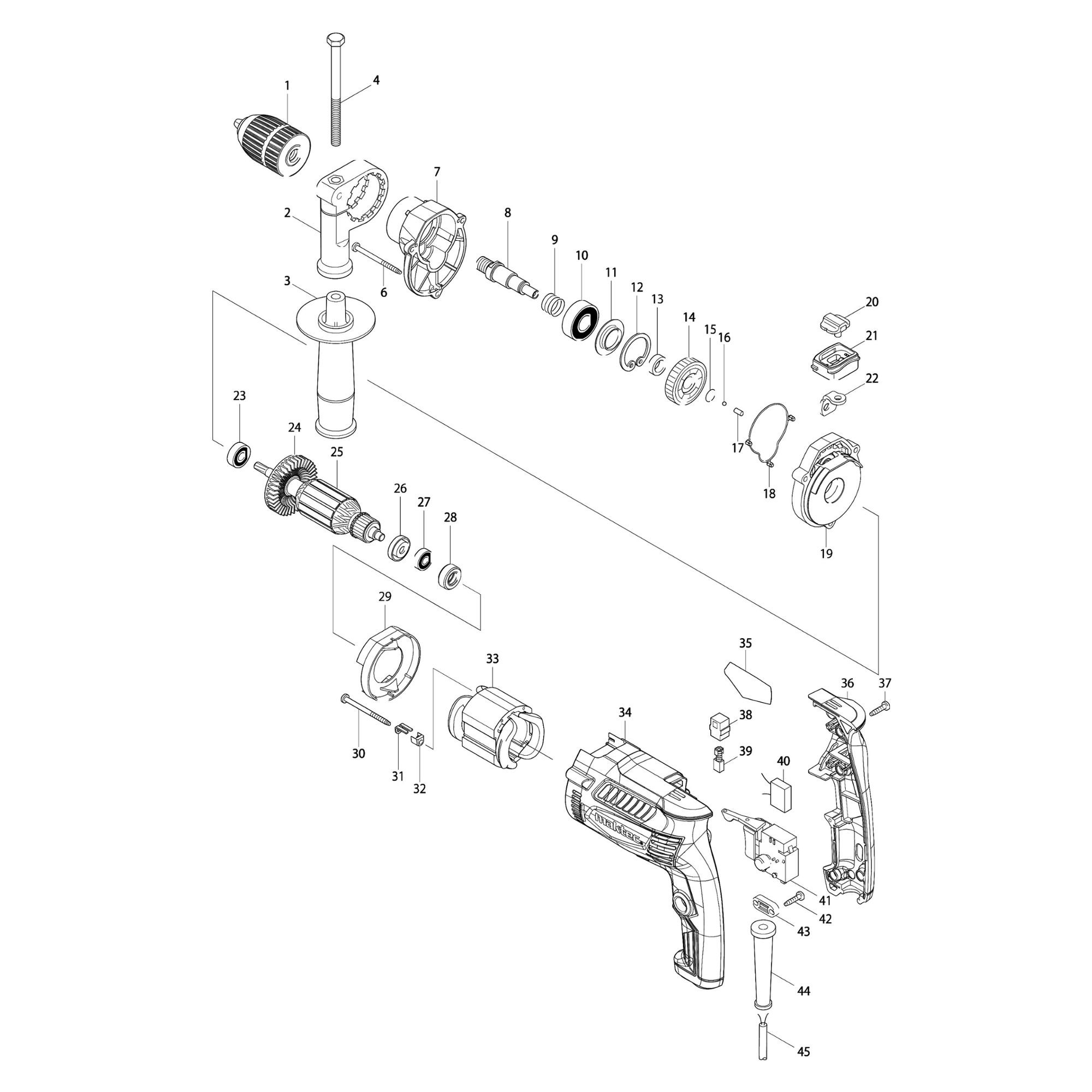Vue éclatée Makita MT815KSP #01