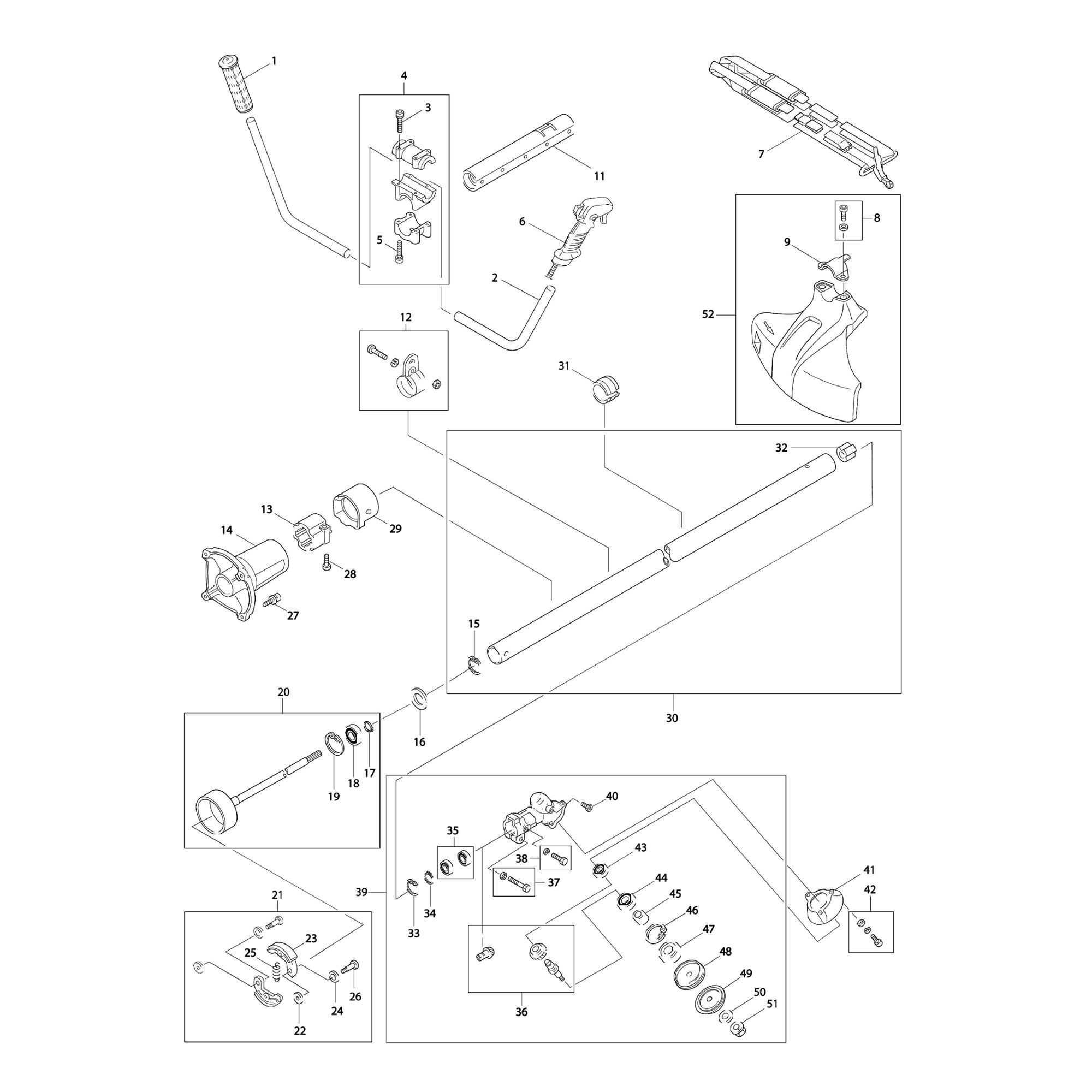 Vue éclatée Makita RBC310 #01