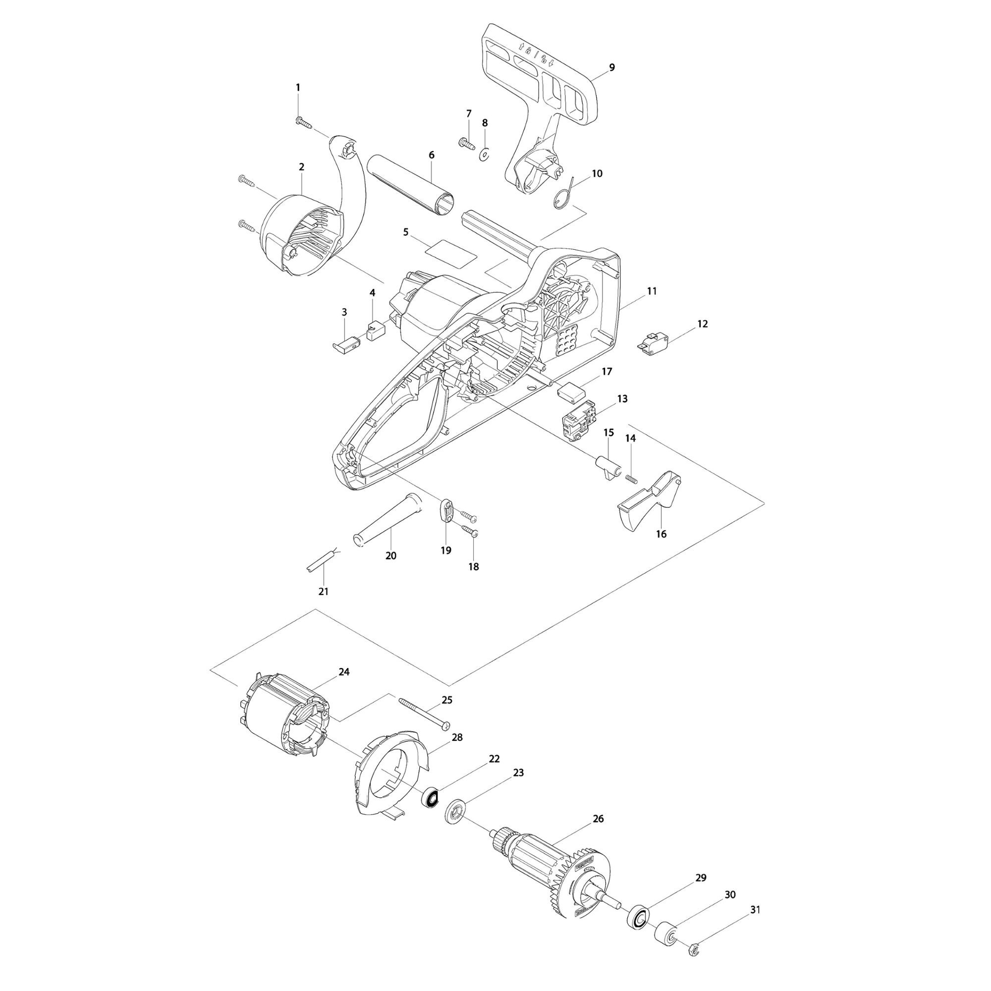 Vue éclatée Makita UC3541AK #01