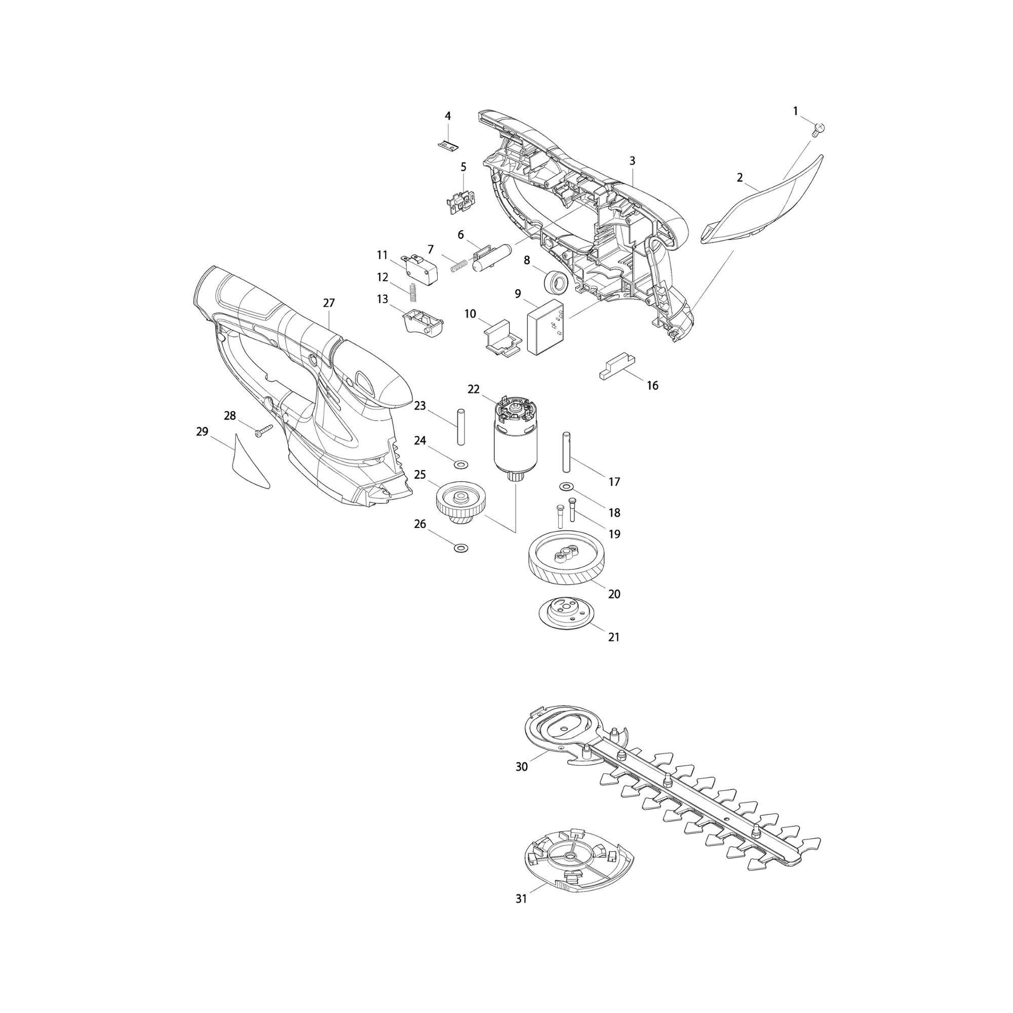 Vue éclatée Makita UH200DWEX #01