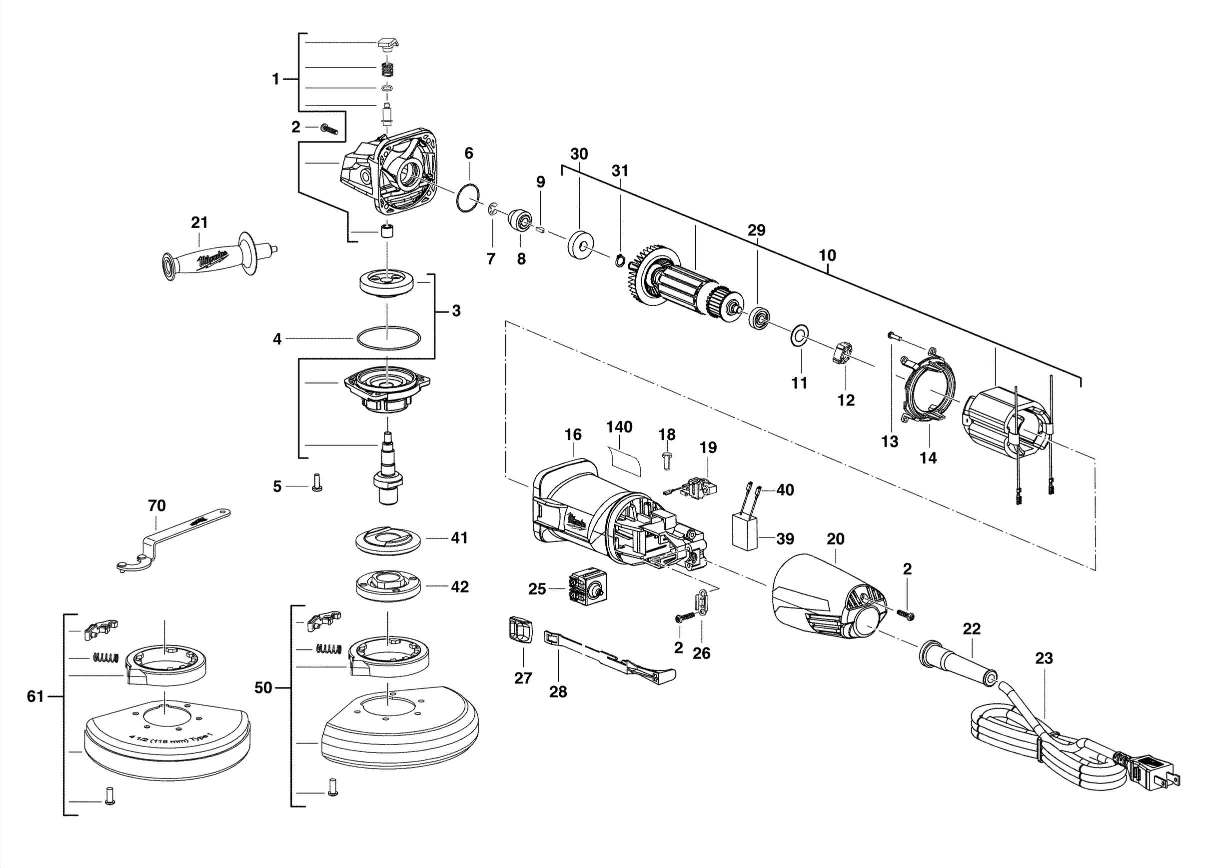 MILWAUKEE AG7-115#4000410641