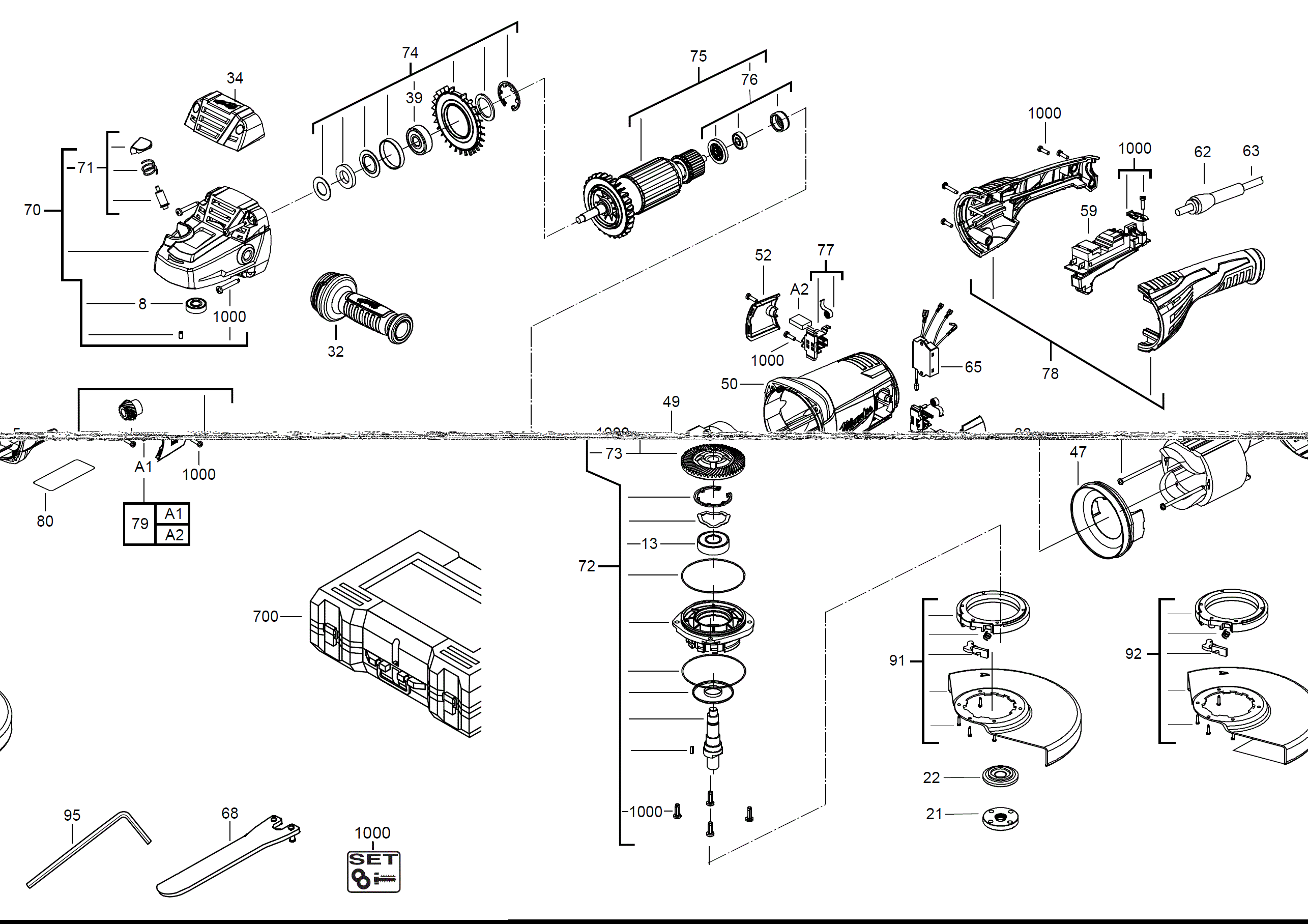 MILWAUKEE AGV22-230’’’DMS SOFT#4000440916