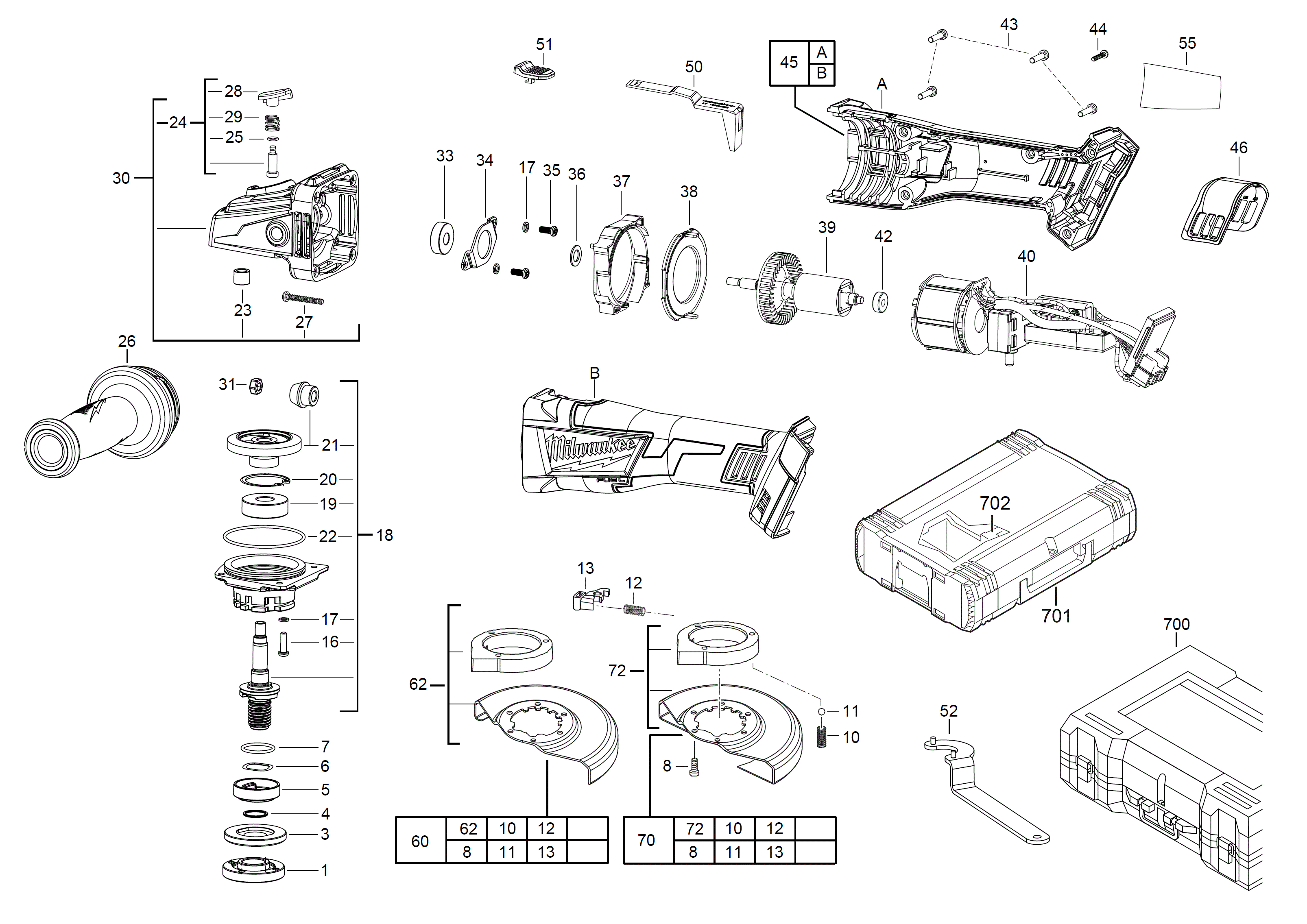 MILWAUKEE M18CAG 115X#4000443926