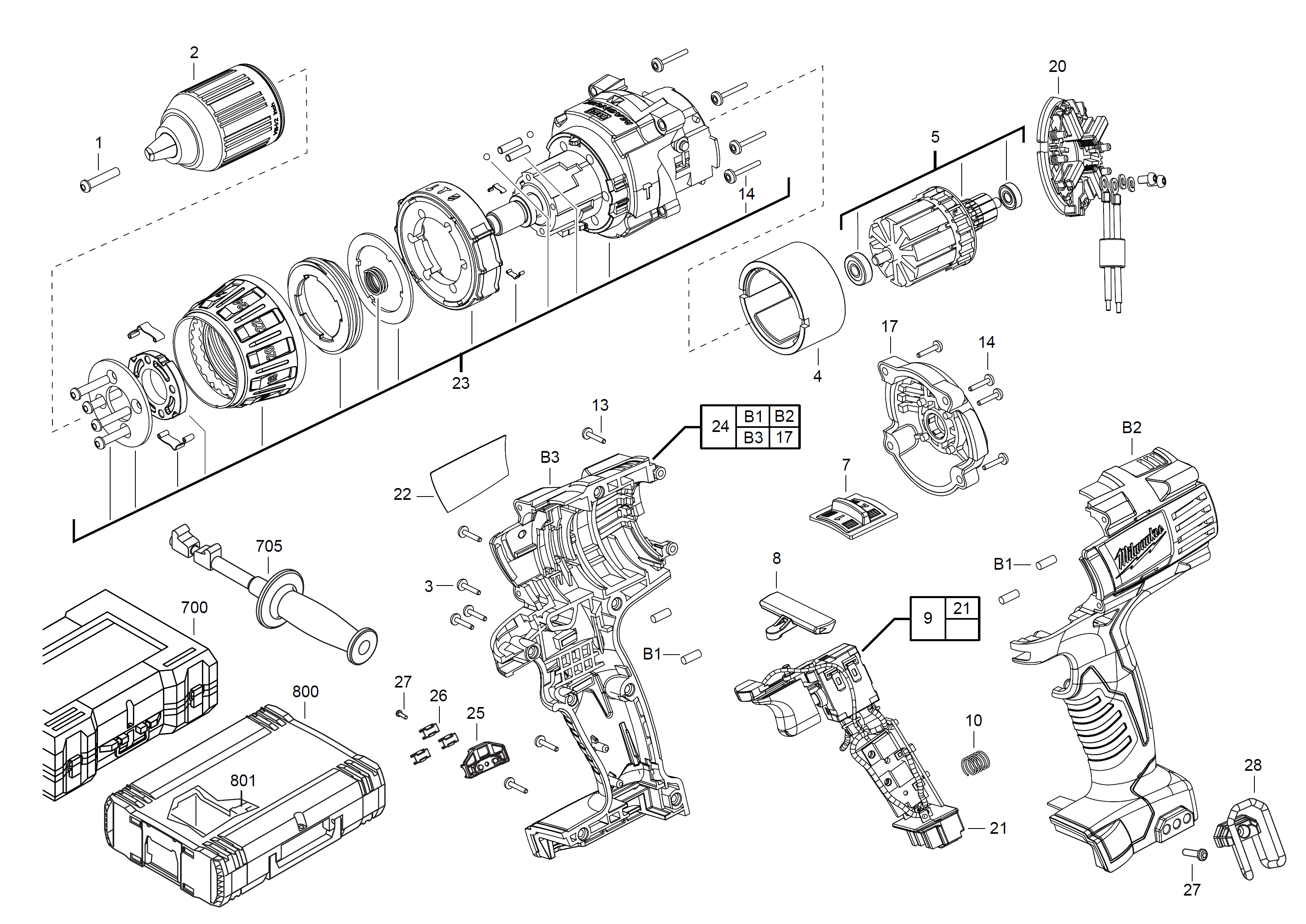 MILWAUKEE HD18PD-402C#4000447209