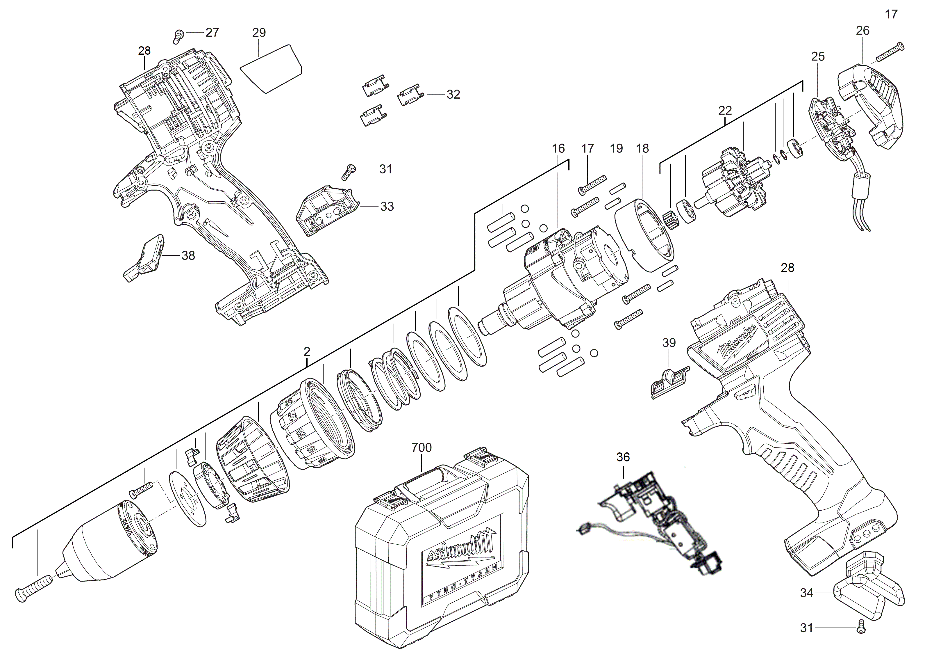 MILWAUKEE C14DD-22C#4000447211