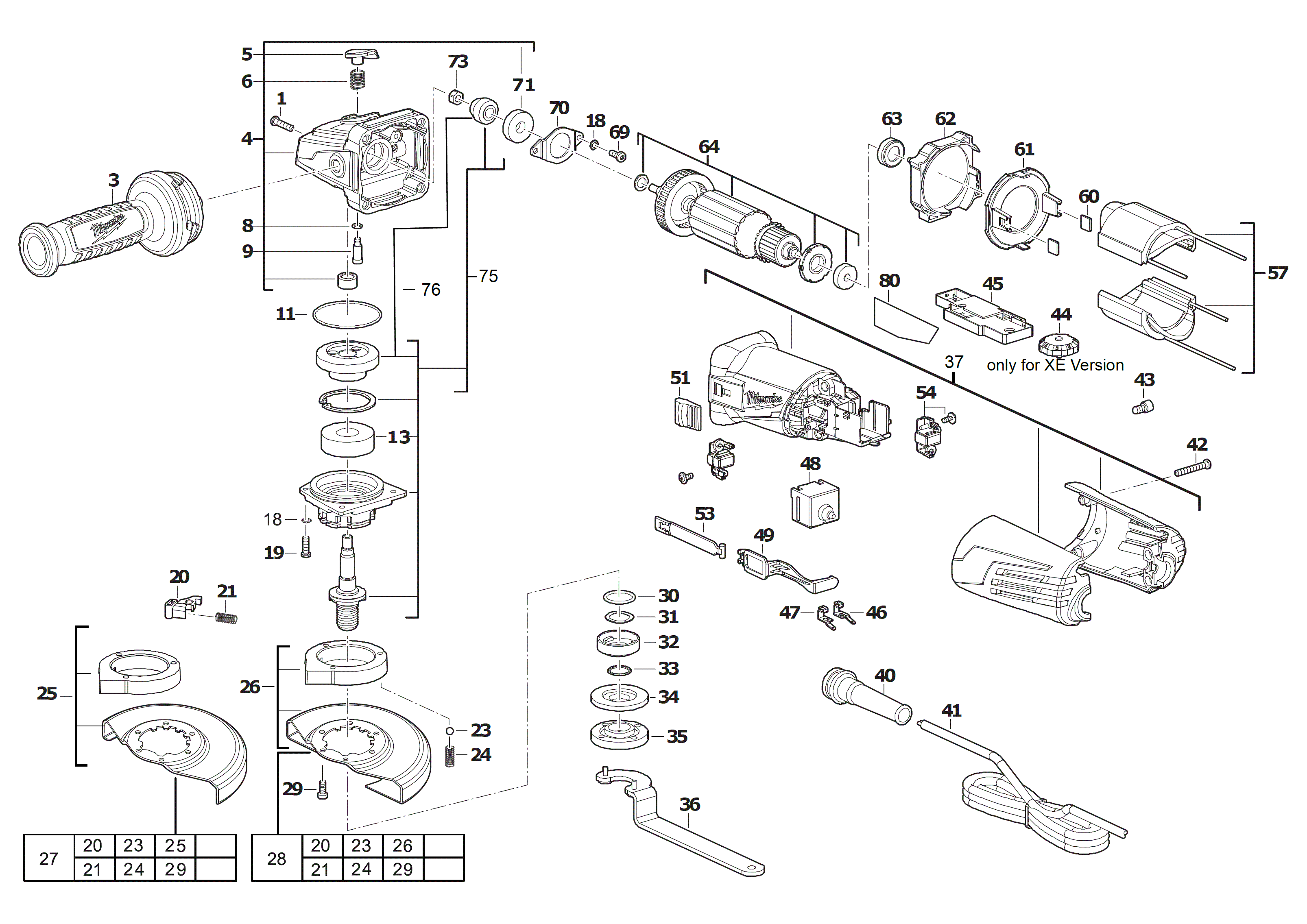 MILWAUKEE AGV15-125XE#4000458468