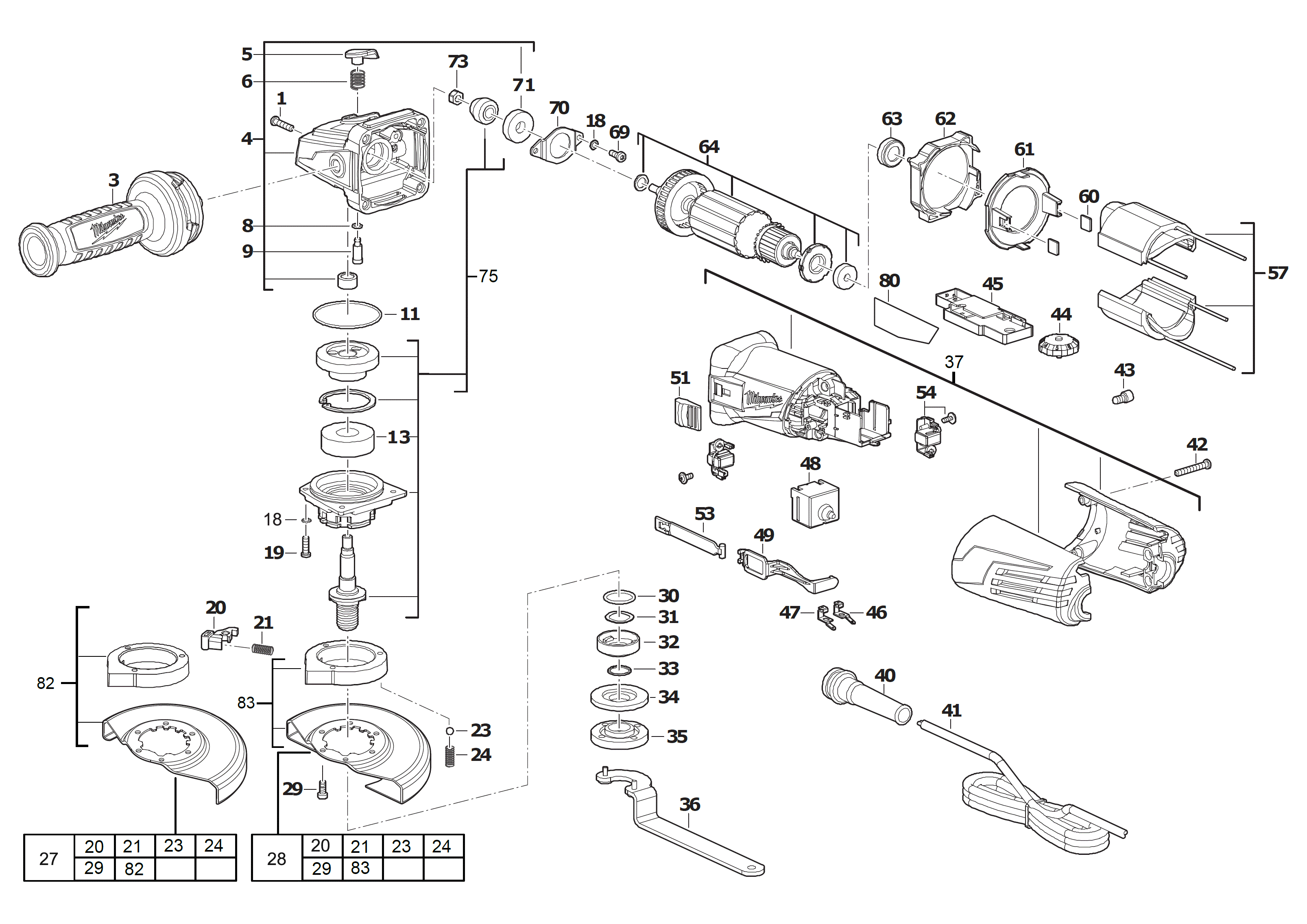 MILWAUKEE AGV13-125XE#4000458480