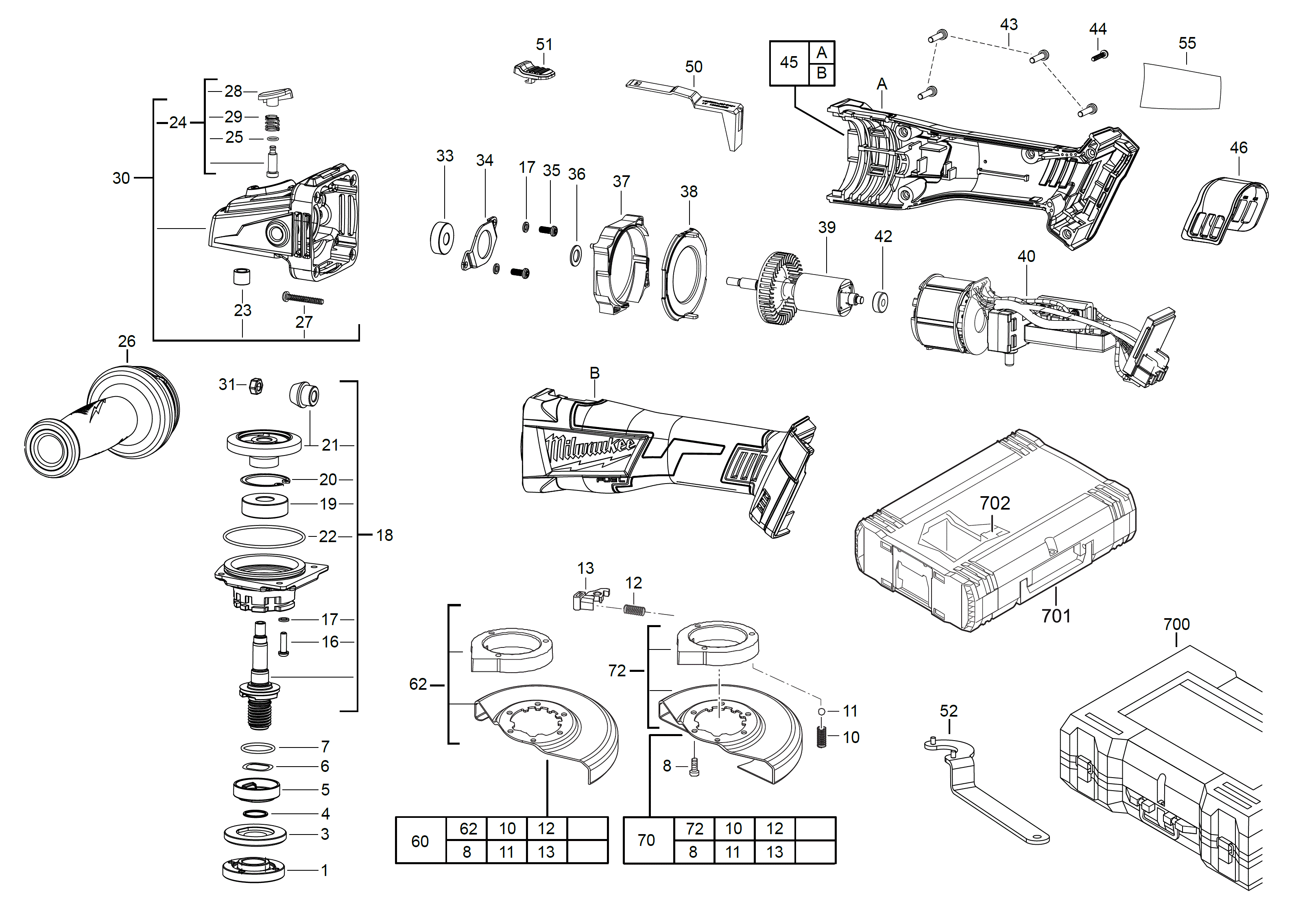 MILWAUKEE M18CAG 115X#4000458508