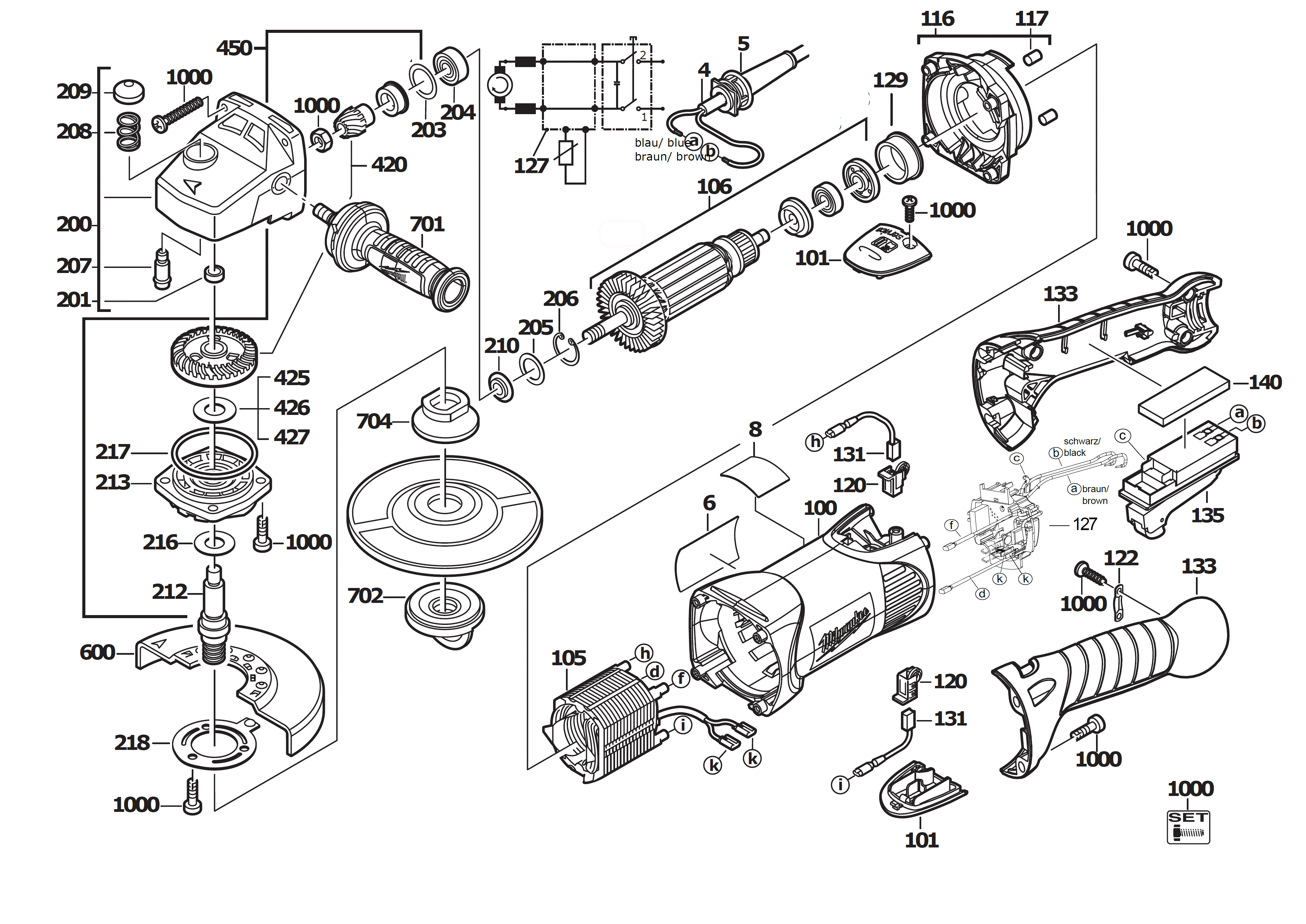 MILWAUKEE AGV17-125XC DMS#4000463760