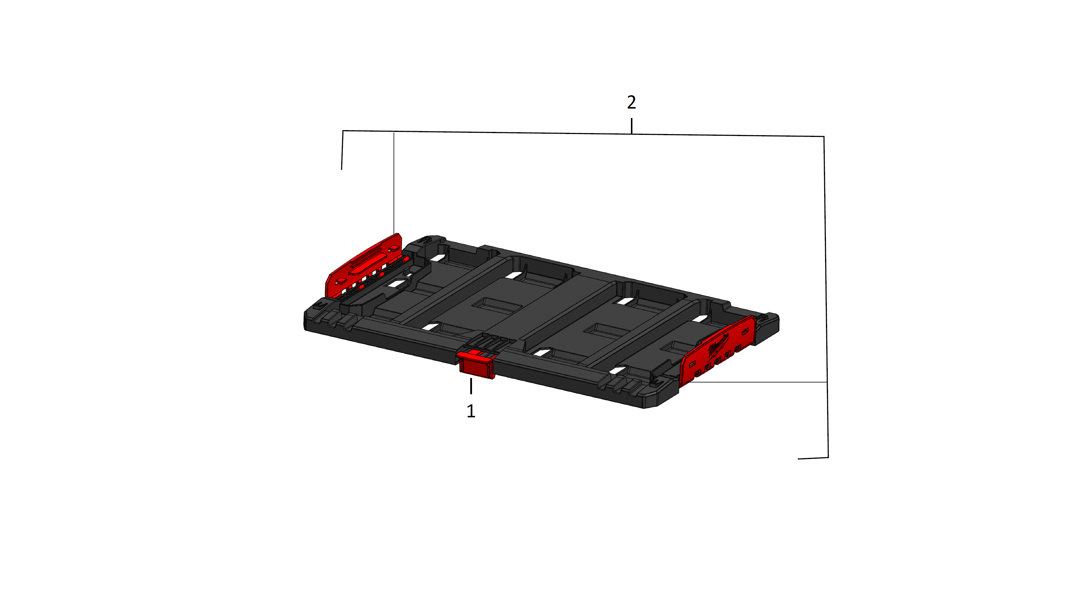 Vue éclatée Milwaukee PACKOUT_ADAPTORPLATE_FOR_HD_BOX_-1PC 4000469484#01