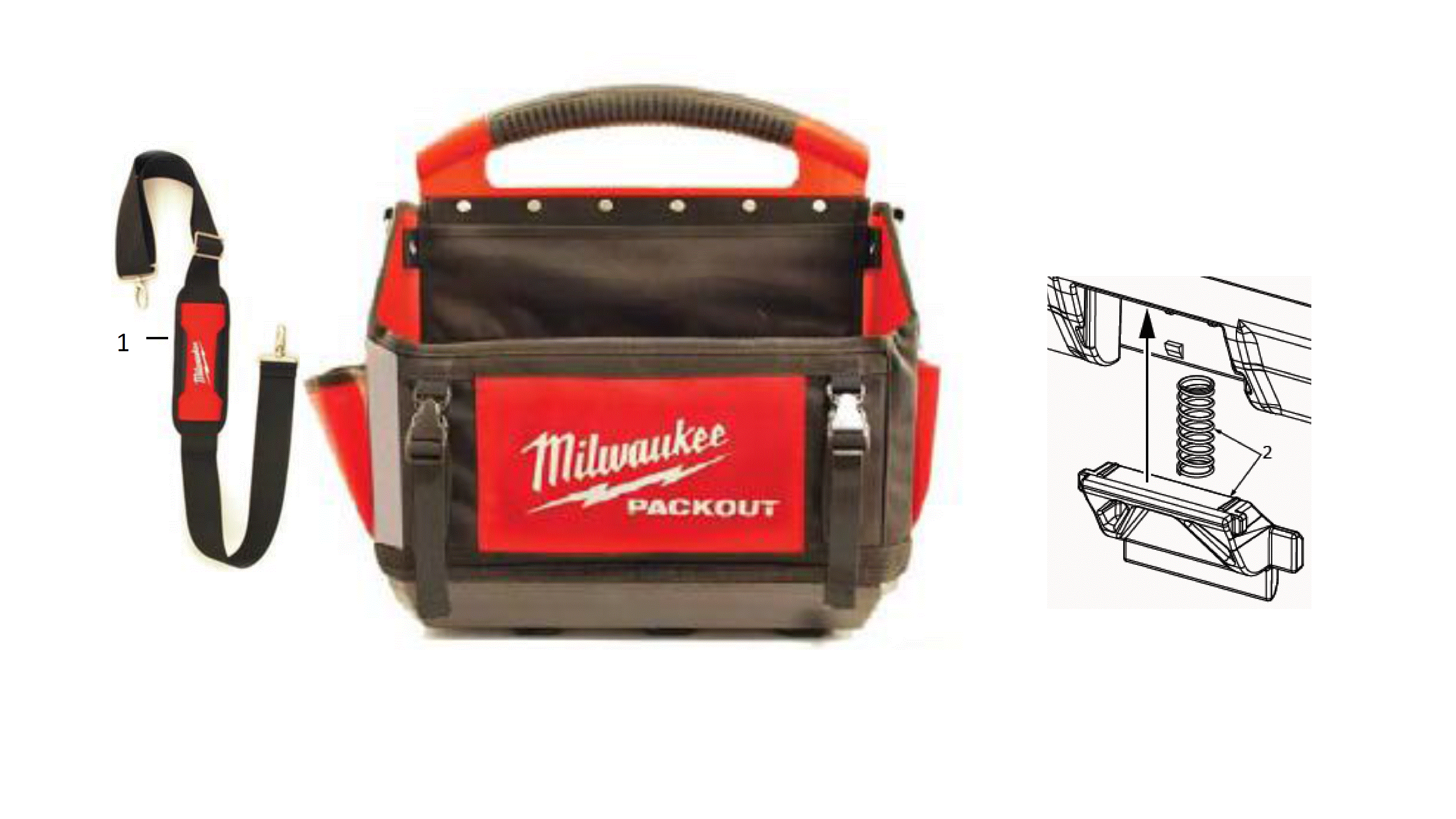 Vue éclatée Milwaukee 40CM_TOTE_TOOLBAG_-1PC 4000469516#01