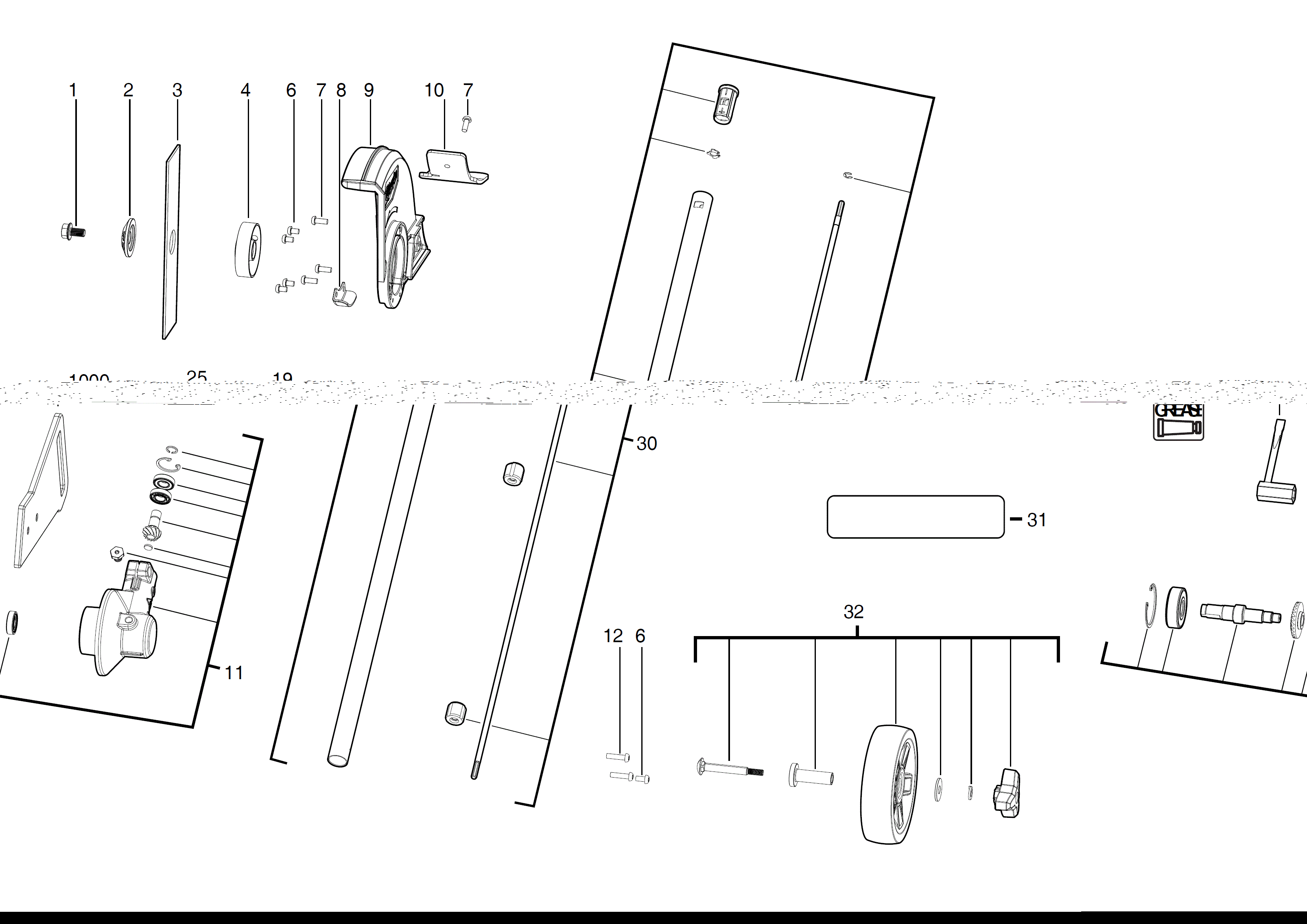Vue éclatée Milwaukee M18FOPH-EA 4000469771#01