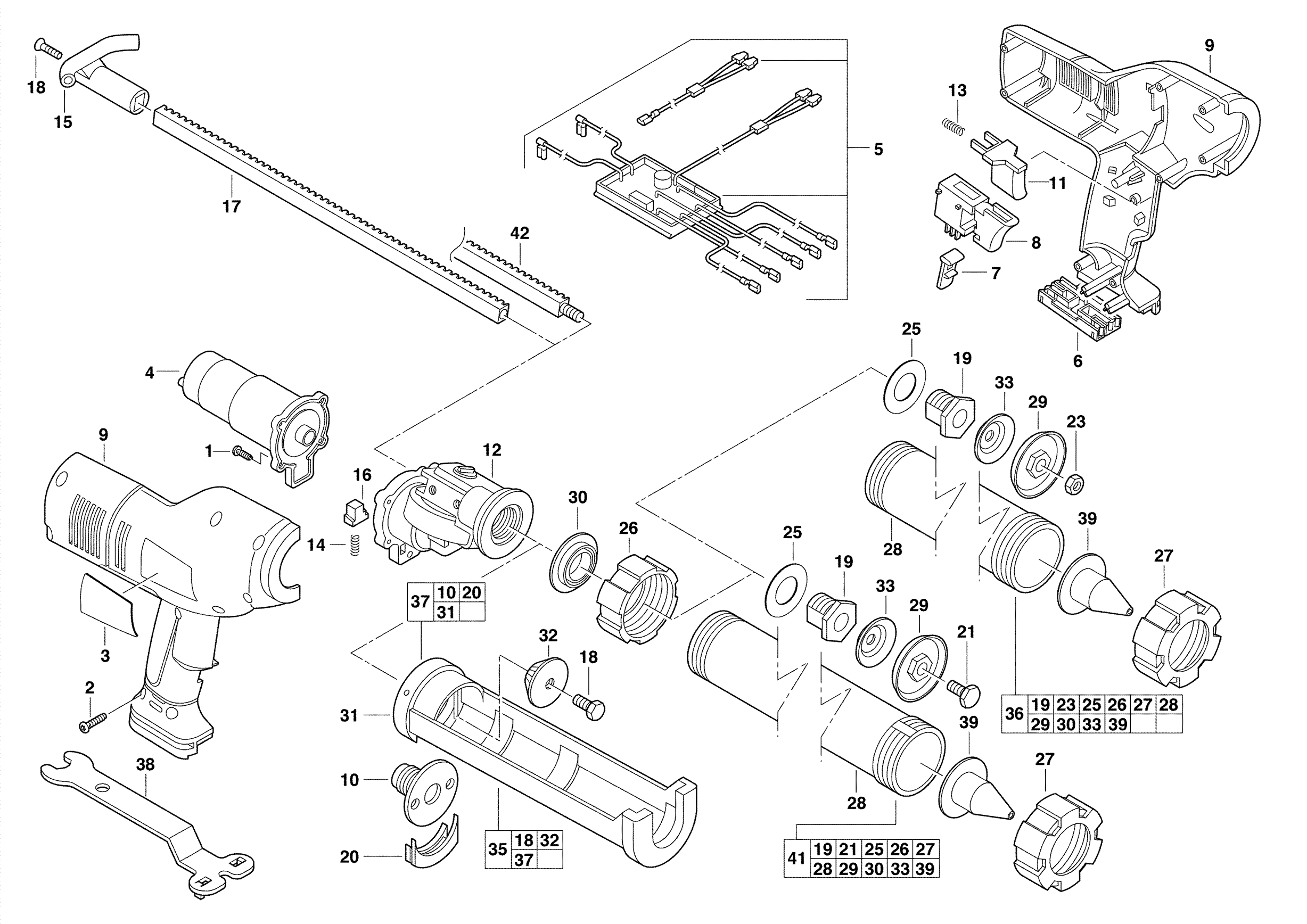 Vue éclatée Milwaukee PCG12/BBRCA12/F 4000393525#01