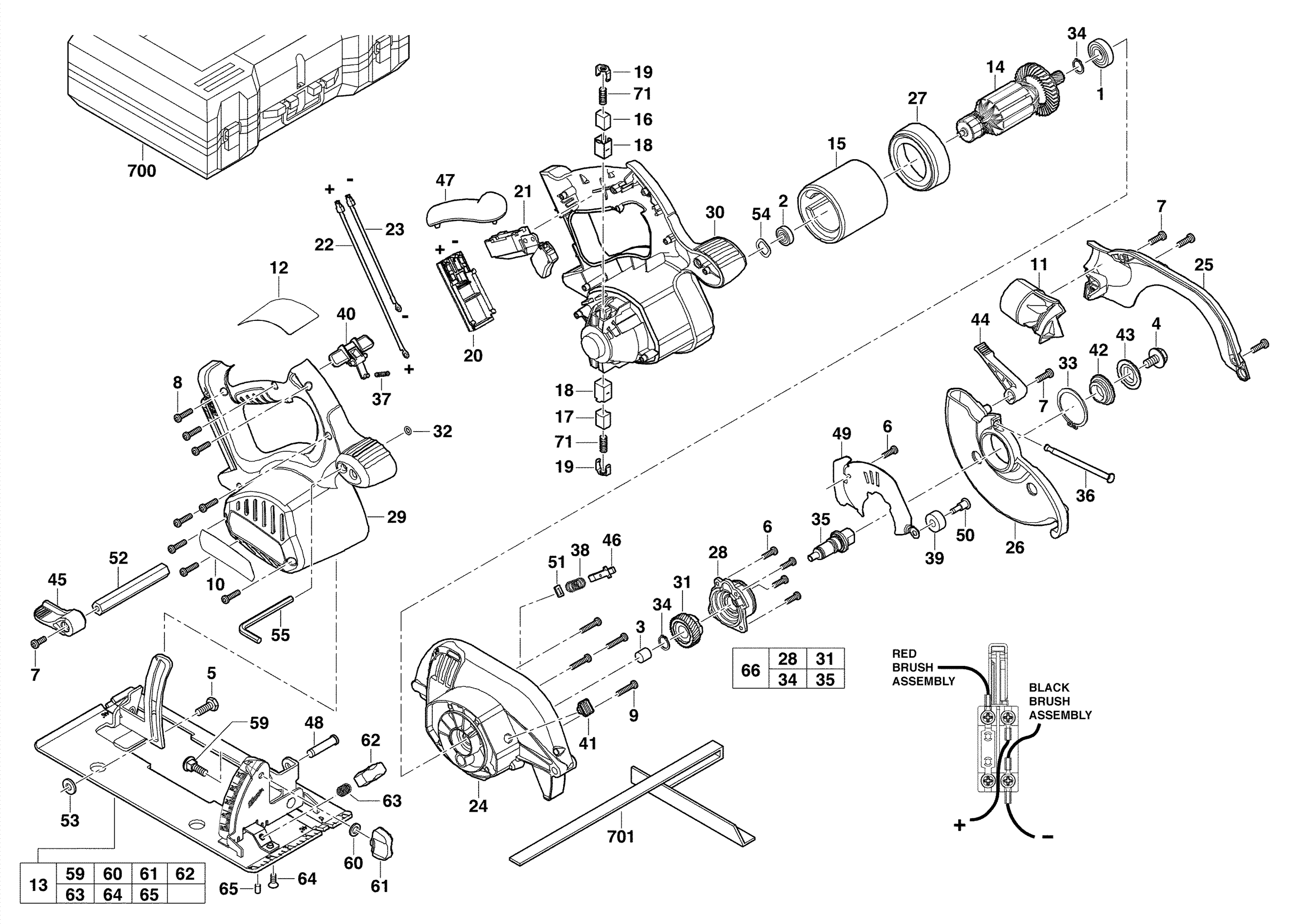 Vue éclatée Milwaukee V18CS 4000401424#01